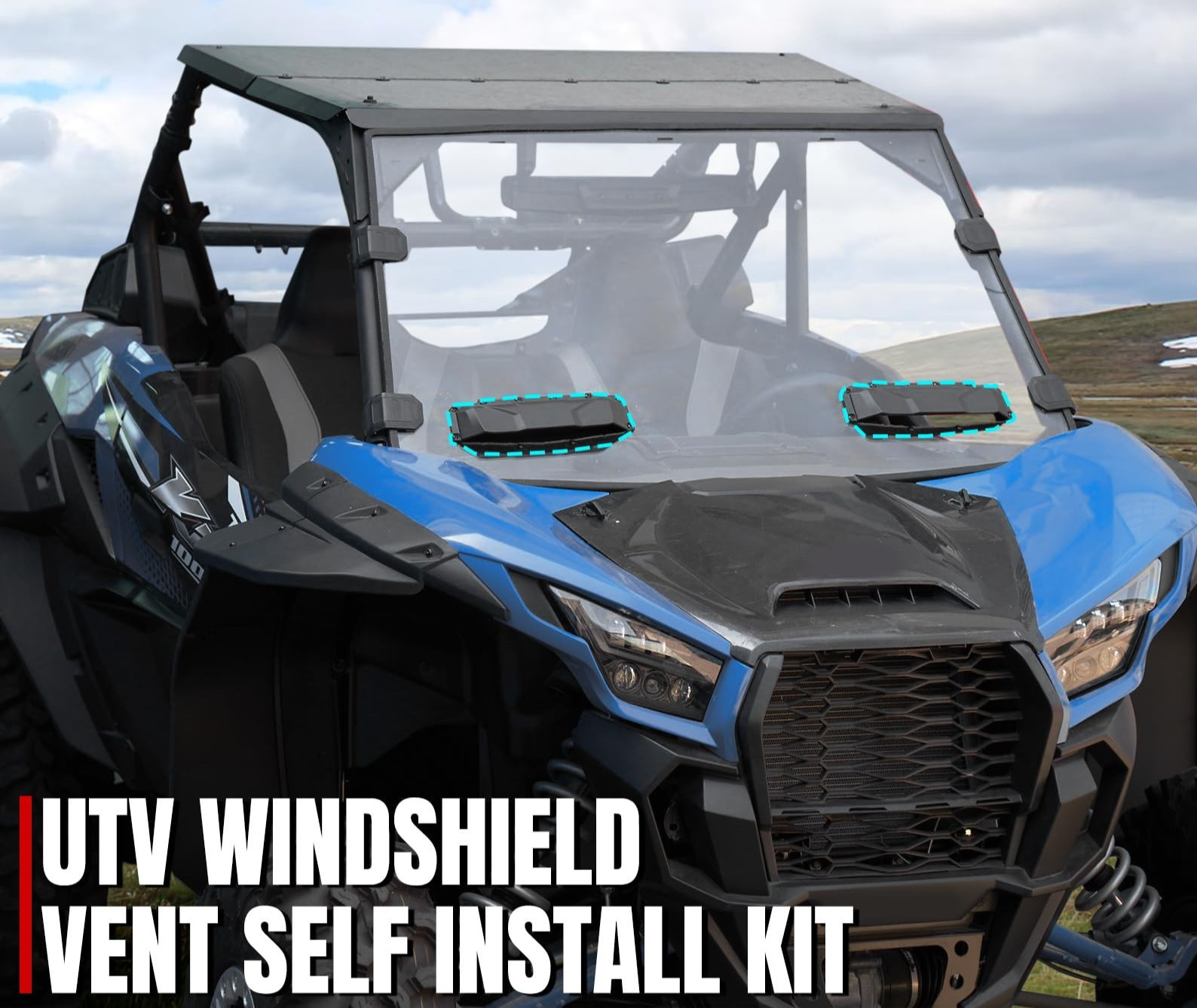 New 2x UTV Windshield Vent Self Install Kit for Can Am Maverick X3 Accessories