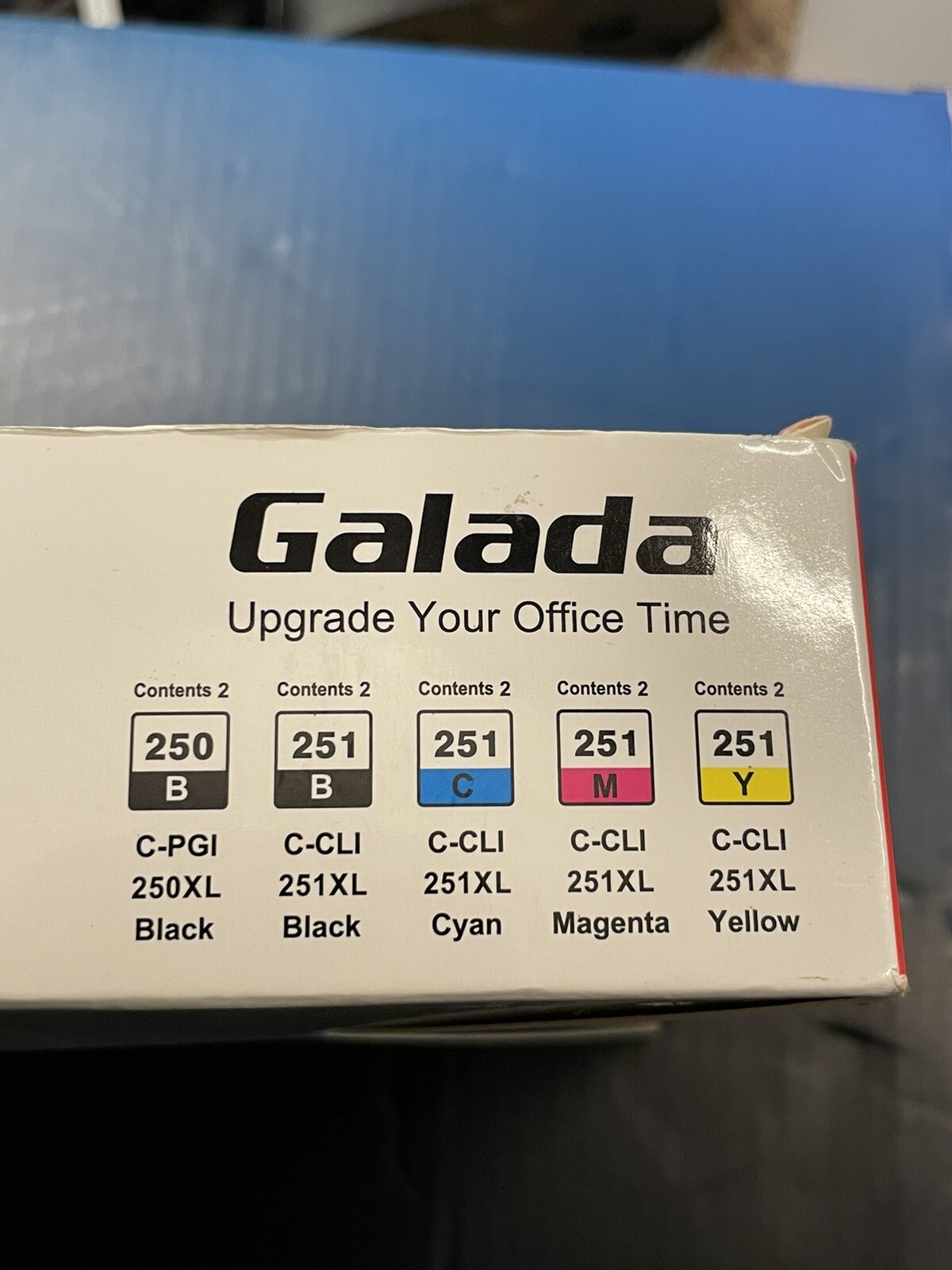9 pk Galada Pgi-250xl Cli-251xl Ink Cartridges Compatible To Pixma 250 & 251