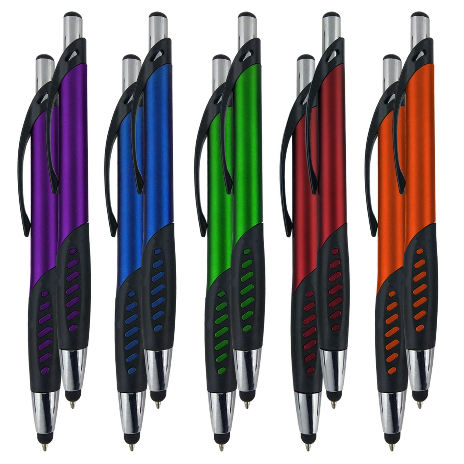 Stylus Pen, 2 in 1 Capacitive Stylus & Ballpoint Click Pen with Comfort Grip ...