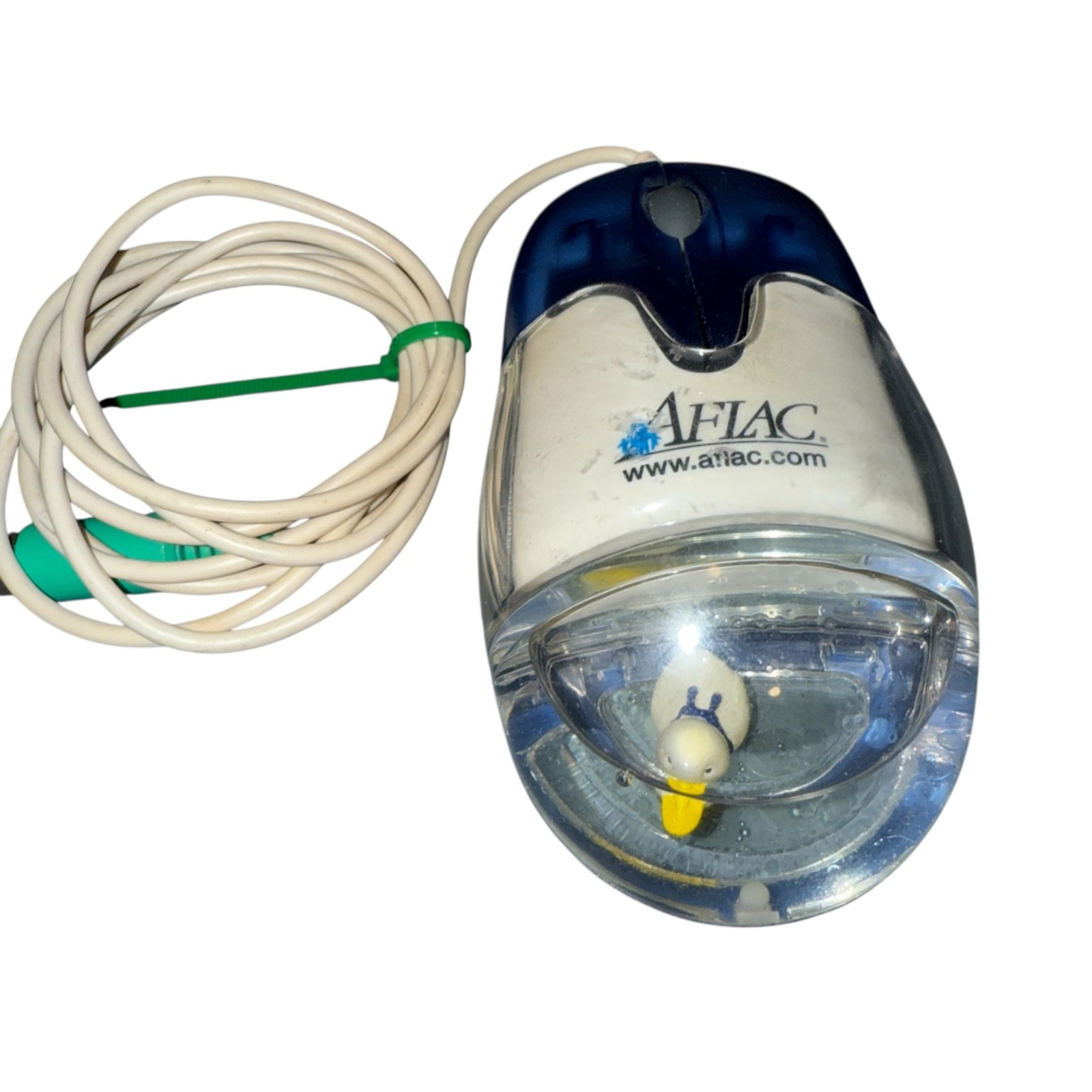 Vintage 2000s Aflac Duck Floating Aqua Mouse Frutiger Aero Y2K Clear Tech Rare