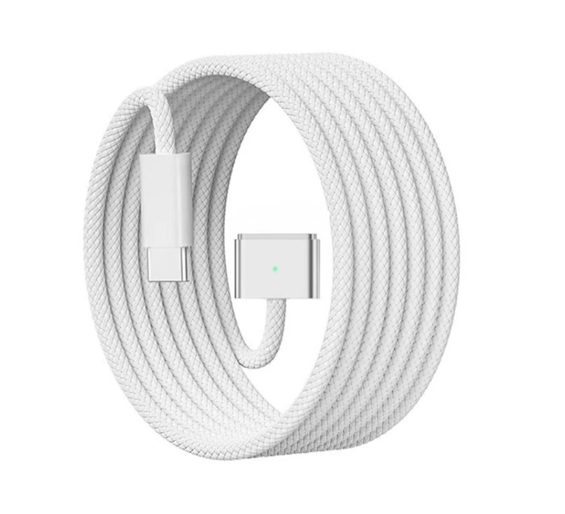 140W USB C to Magnetic 3 Fast Charging Cable for MacBook Pro (6.6 ft Silver)