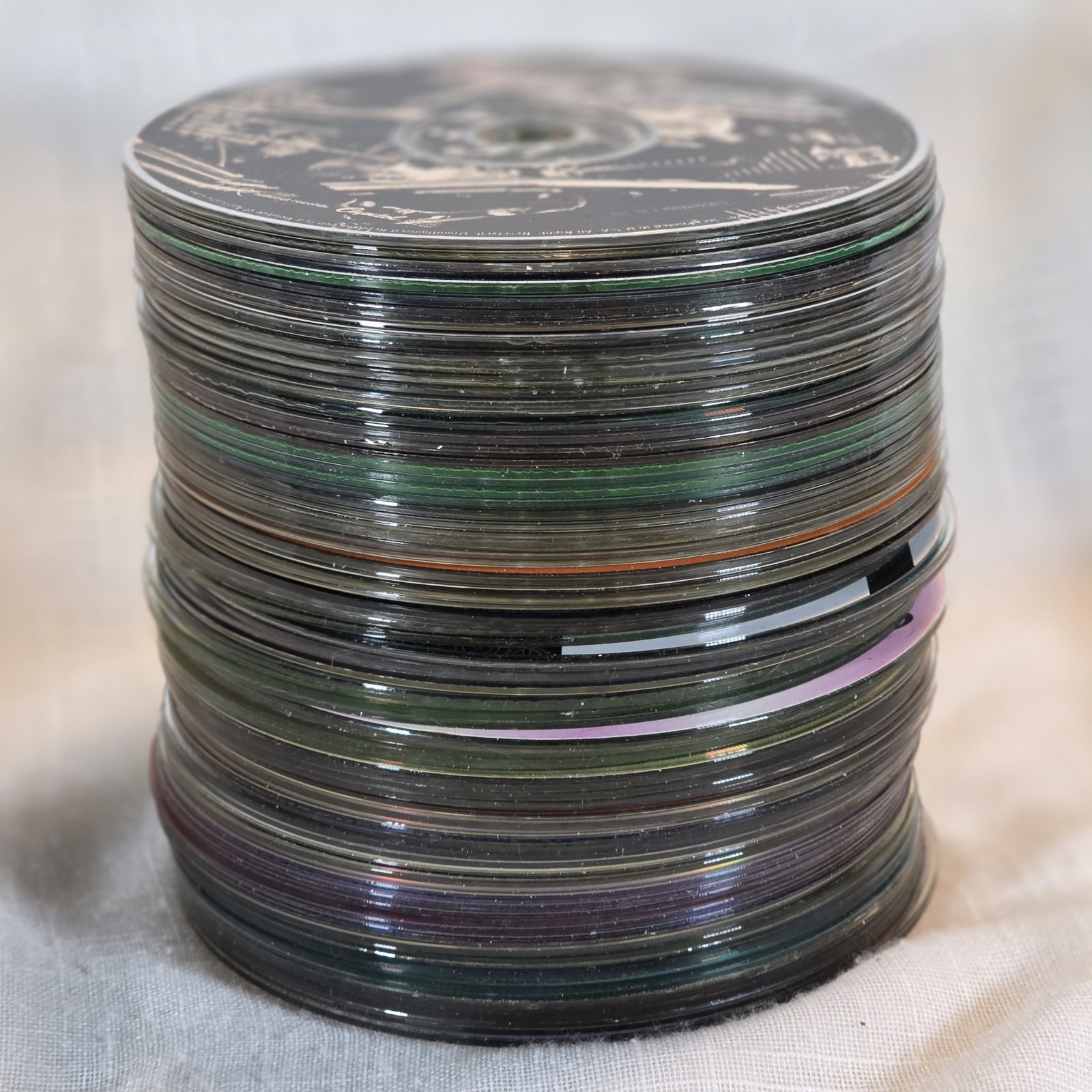 Lot Of 85 Mixed Discs CDs DVDs For Arts Crafts Or Target Practice