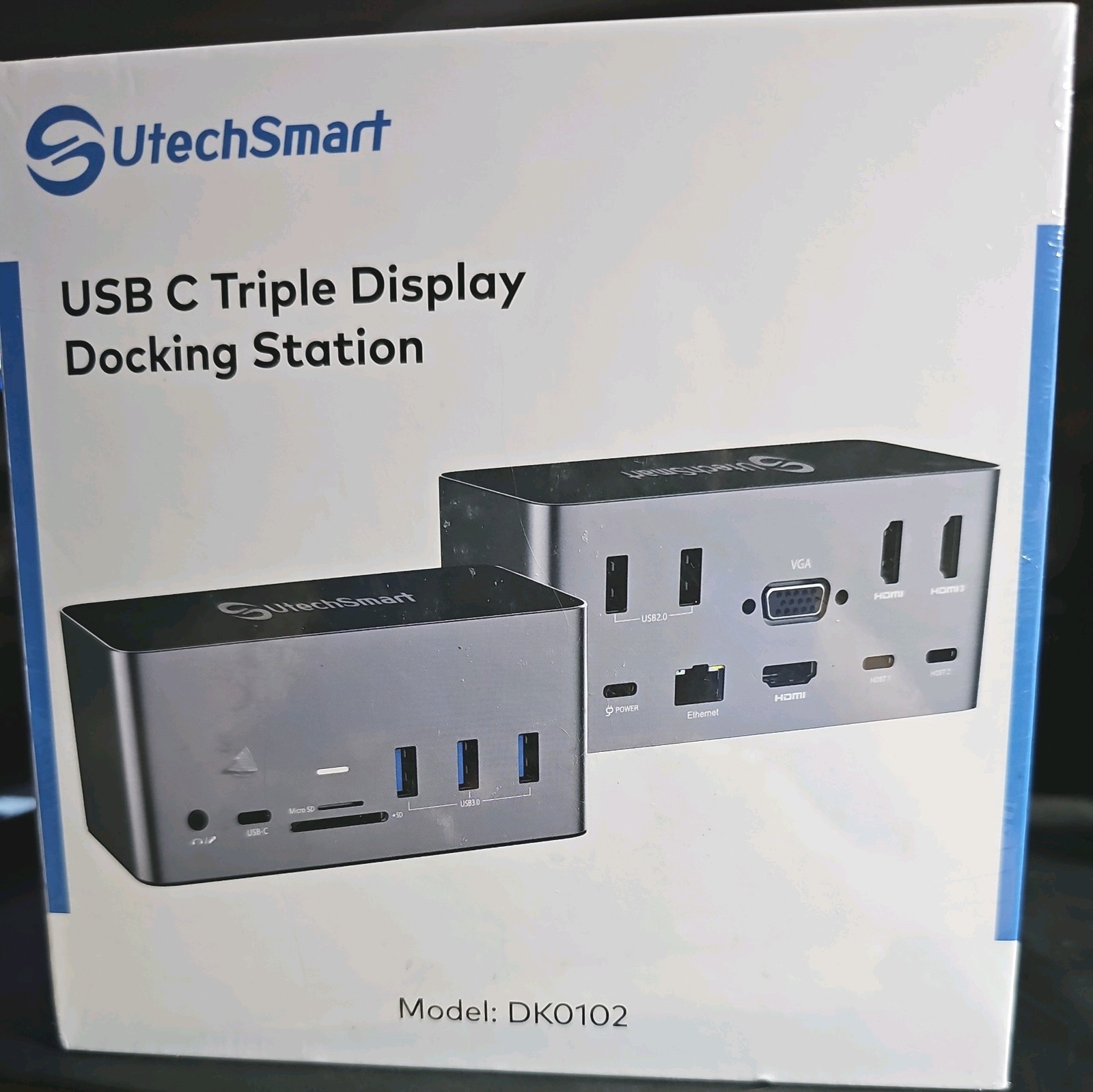 UtechSmart USB C Triple Display 17 in 1 Docking Station DK0102 - Brand New
