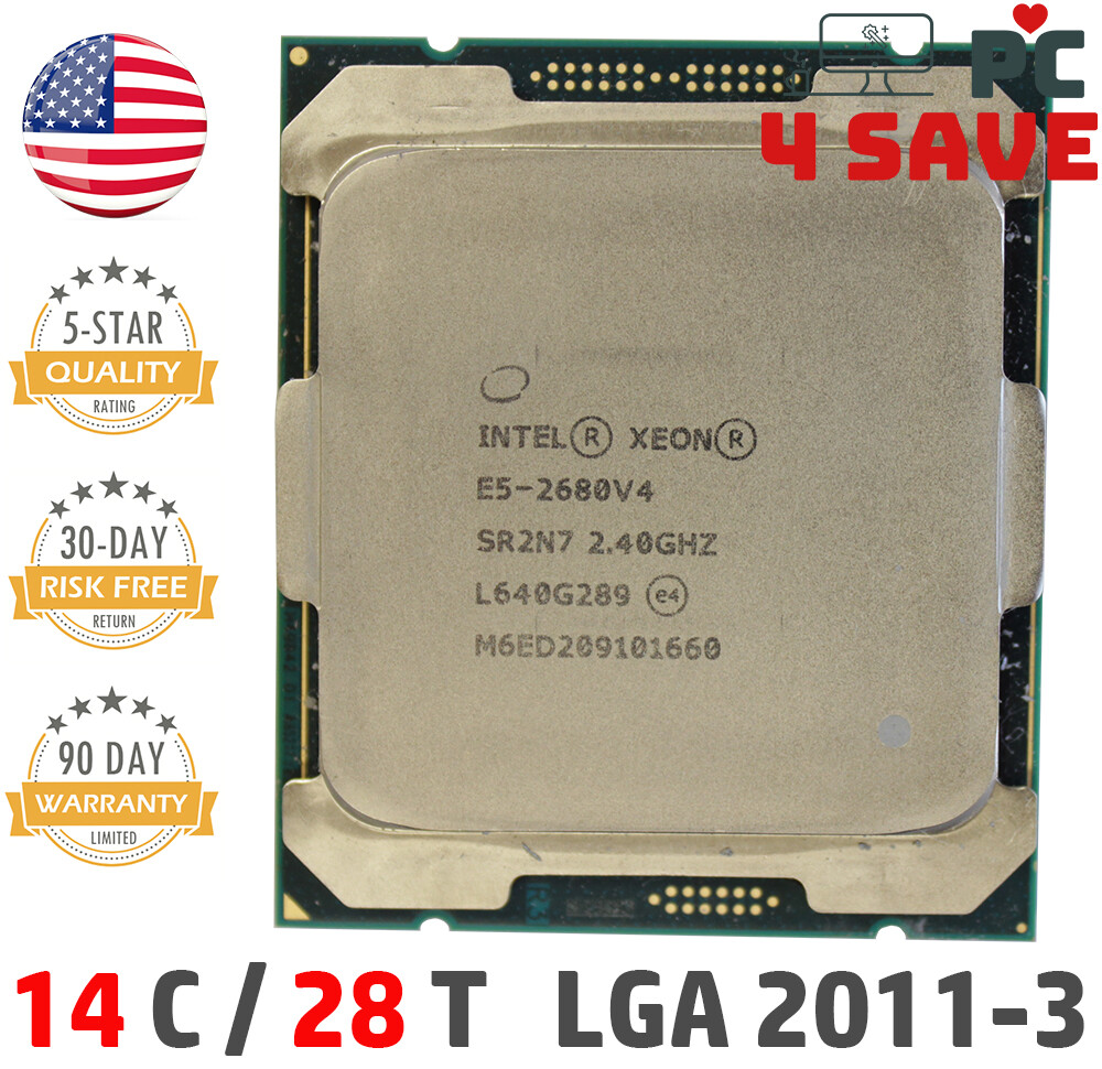 Intel Xeon E5-2680 V4 CPU 2.4~3.3GHz 14-Core 35M LGA 2011-3 R3 Server SR2N7 120W