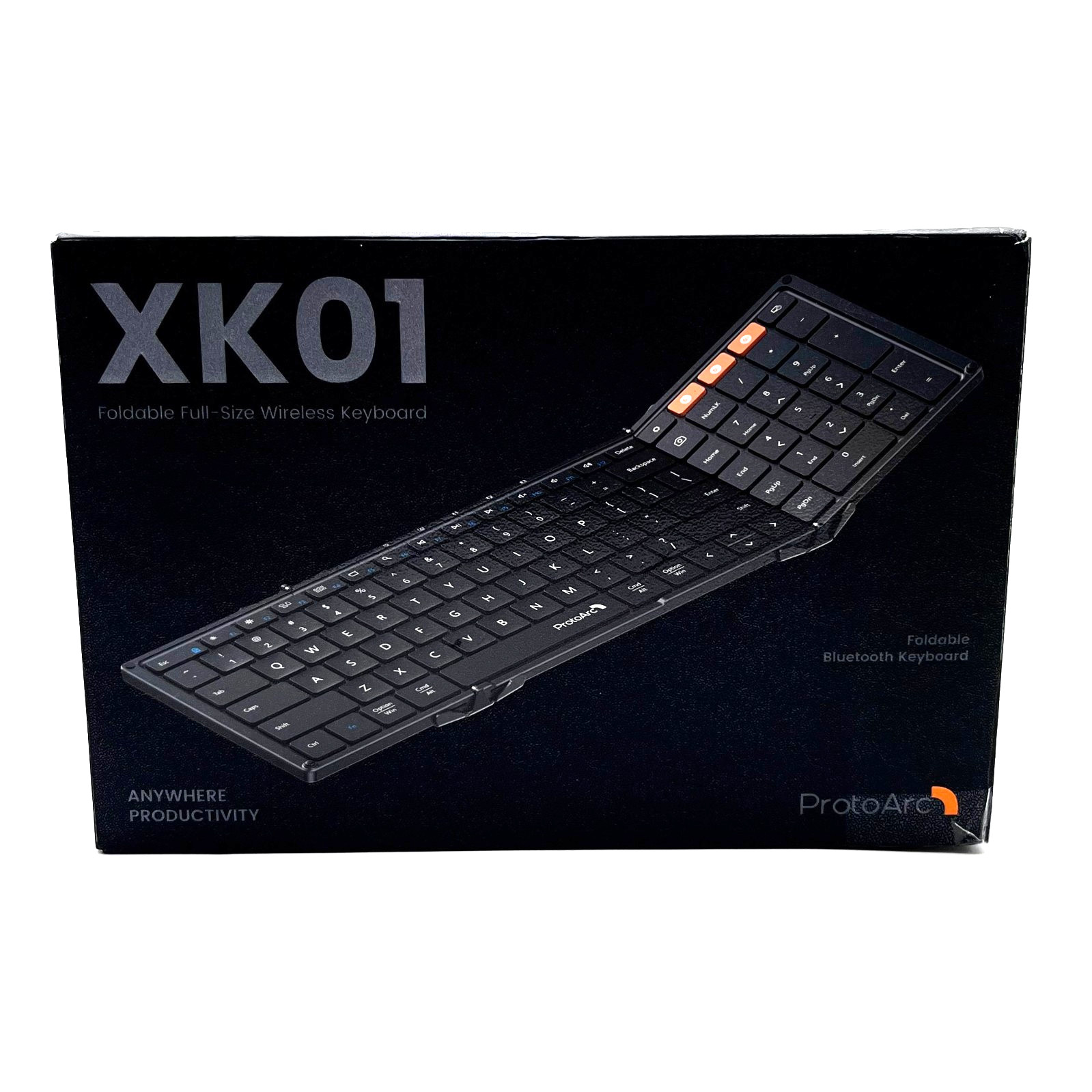 ProtoArc Foldable Full-Size Wireless Rechargeable Keyboard XK01 Black