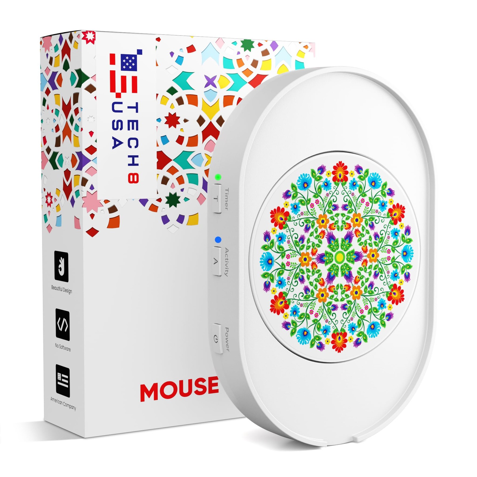Mega Disc Mouse Mover Jiggler, Adjustable Activity & Auto-Turn Off Timer Sett...