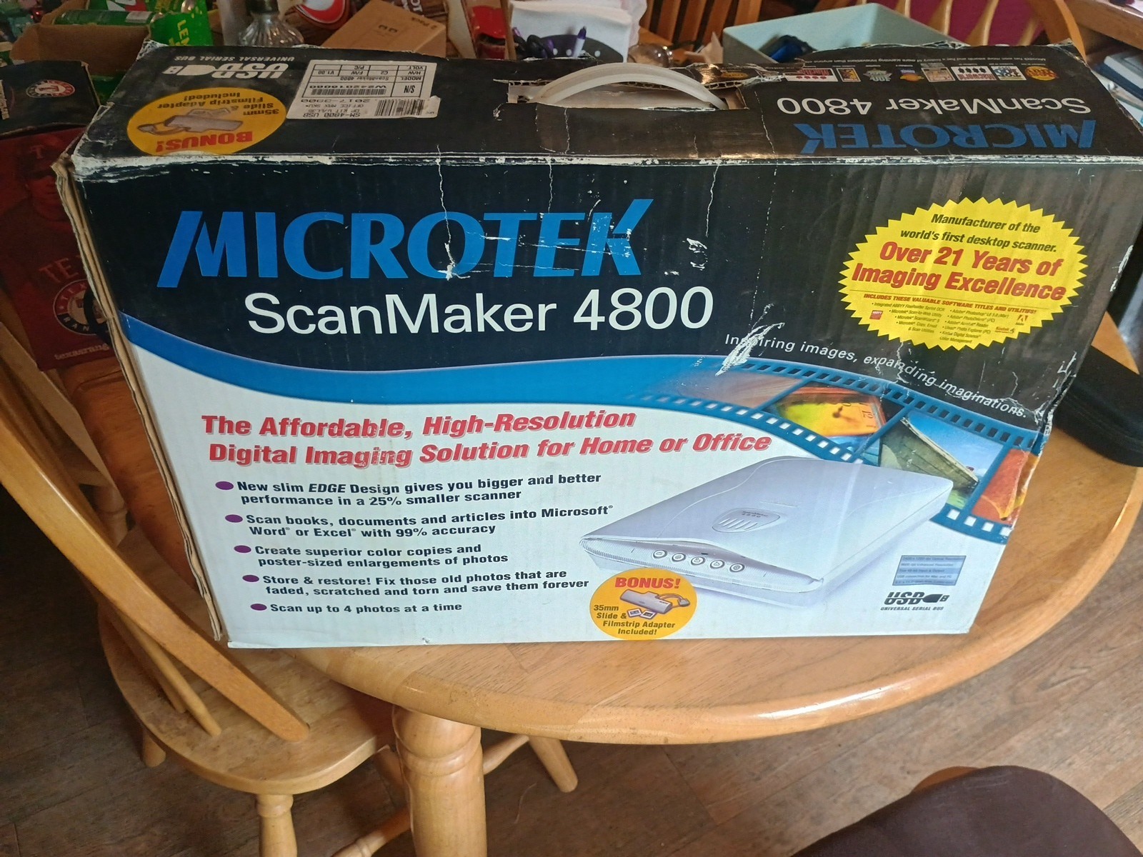 Microtek ScanMaker 4800 8.5” x 11.7” Scan Area Flatbed Scanner 9600x4800 DPI