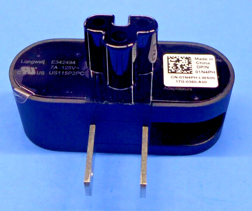 New Dell 3 Prong Mickey Mouse Slim AC Adapter Wall Plug E342494 1N4PH