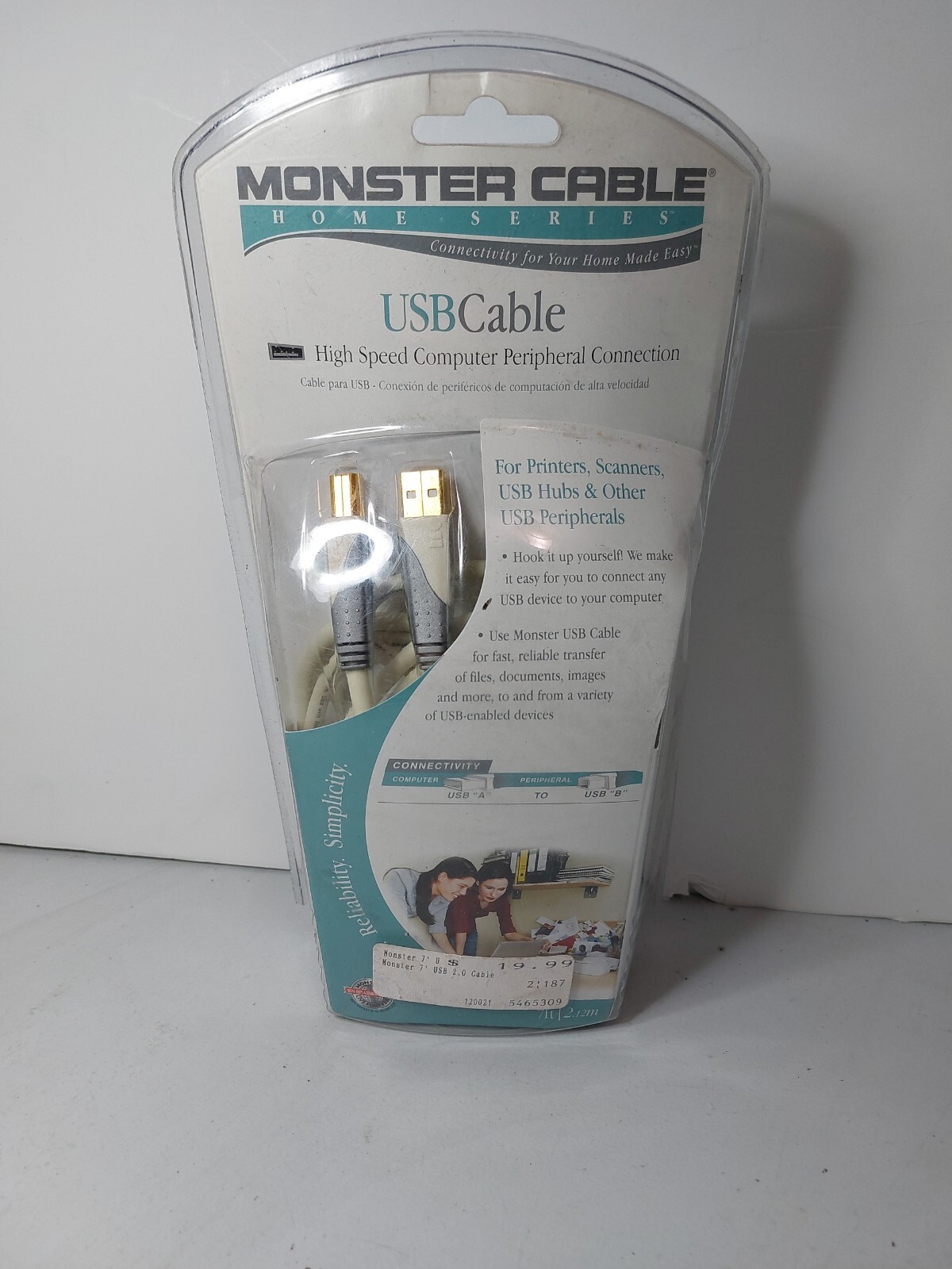 Monster Digital Life 7" (2.13m) H. Speed USB Cable (USB A to USB) 