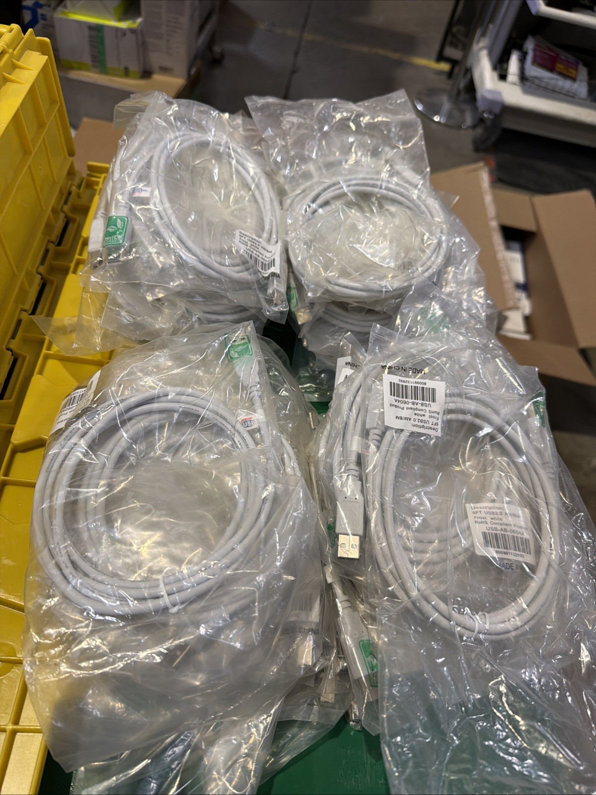 USB-AB-0604 USB 2.0 A Male to B Male Printer Scanner Cables 6FT Lot of 40