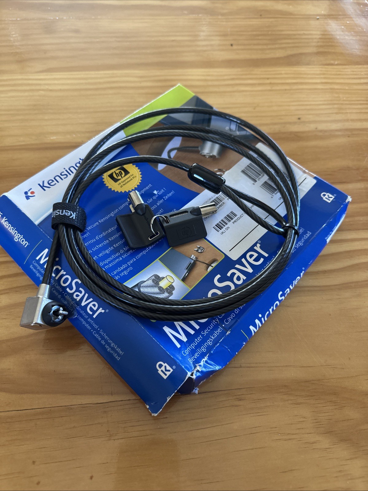 HP & Kensington Microsaver Anti-Theft Security Cable Lock Pc766A Key Lock
