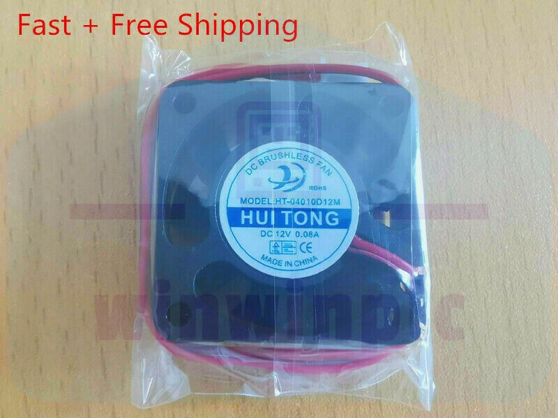 1x HUI TONG HT-04010D12M 12V 0.08A 4CM 2-wire cooling fan
