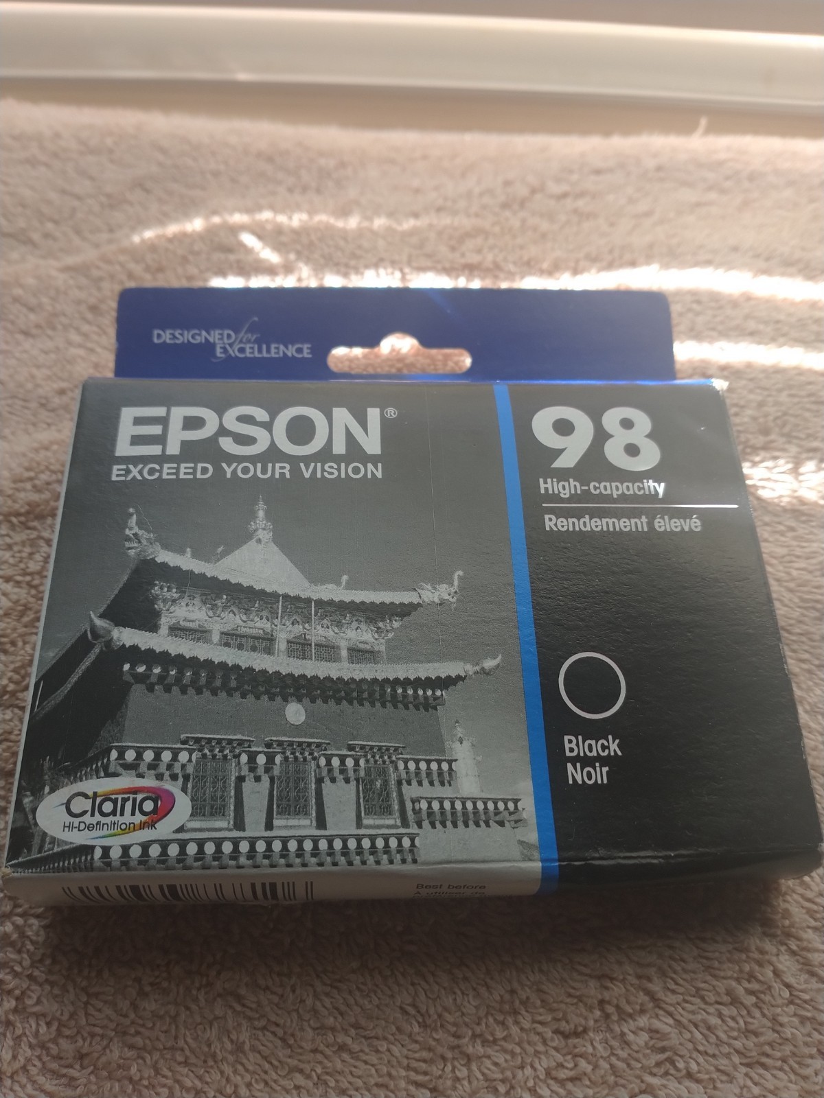 Epson 98 High-Capacity Black Ink Cartridge New T098120 for Artisan 700 710 800
