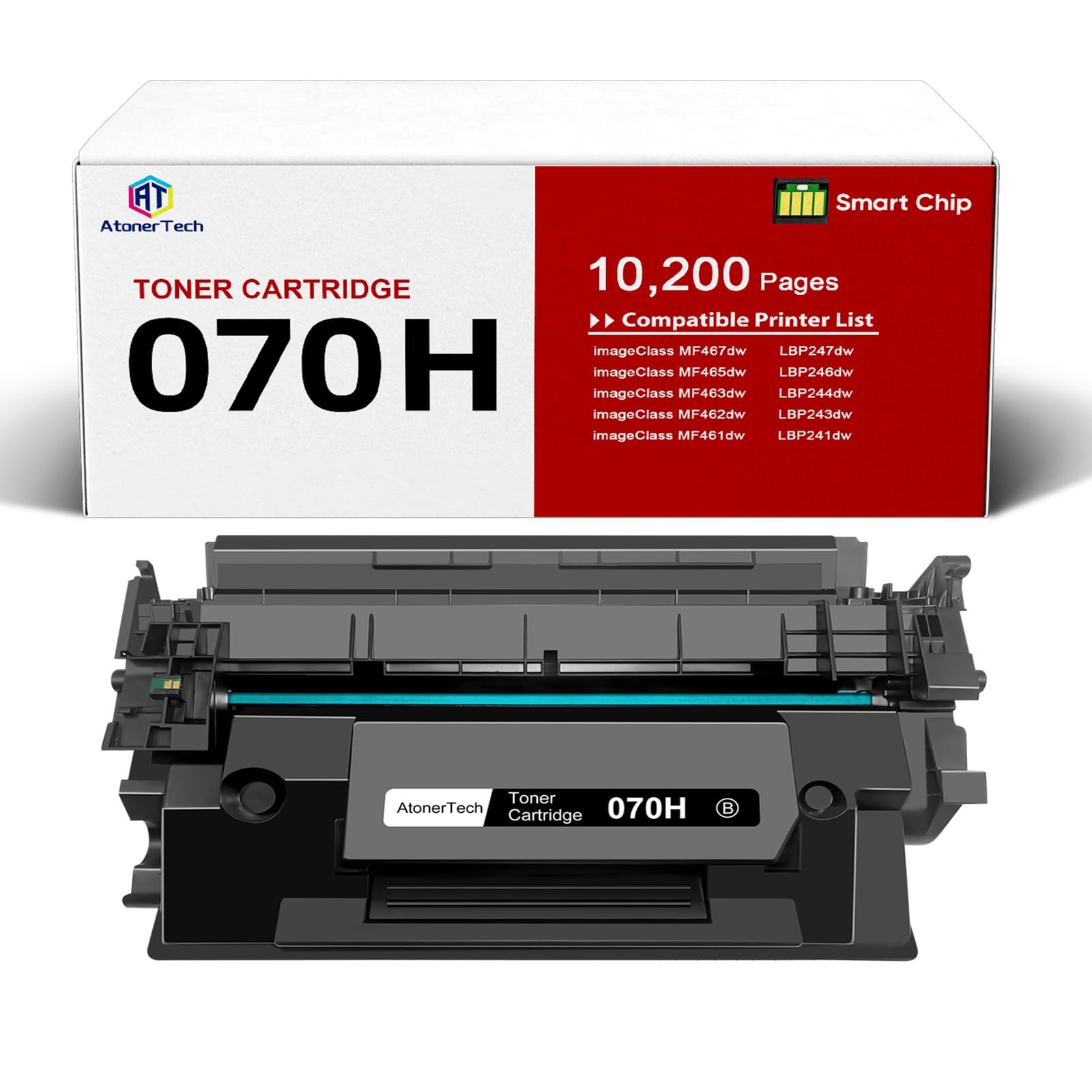 AtonerTech 070/070H high Yield Toner Cartridge Compatible 070H-1PK, Black