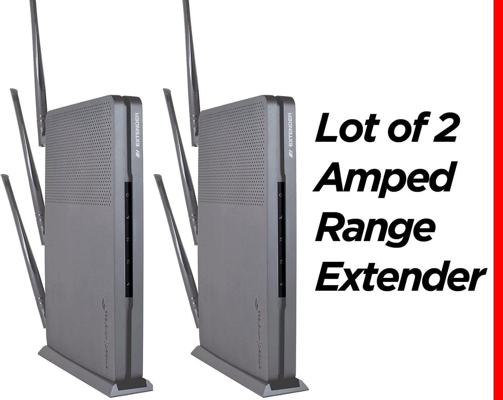 New Amped Lot of 2 wireless AC1900 Wi-Fi Range Extender Model B1900EX 7500 Sq ft