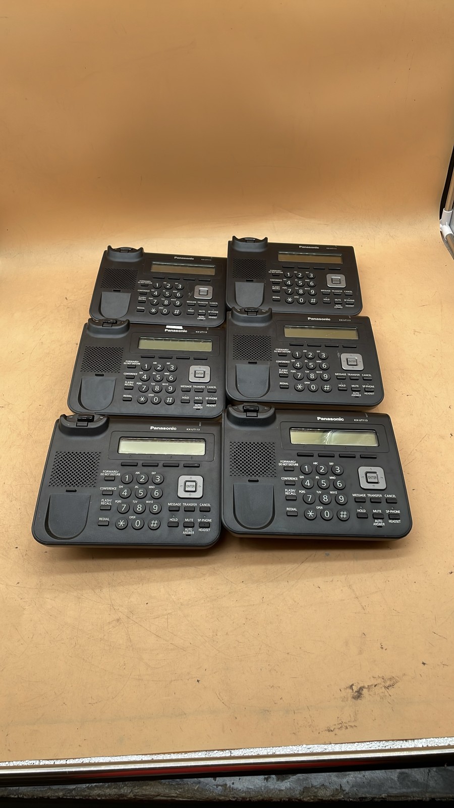 Panasonic KX-UT113-B SIP Basic IP VoIP Business Telephone Base Unit Lot of 6