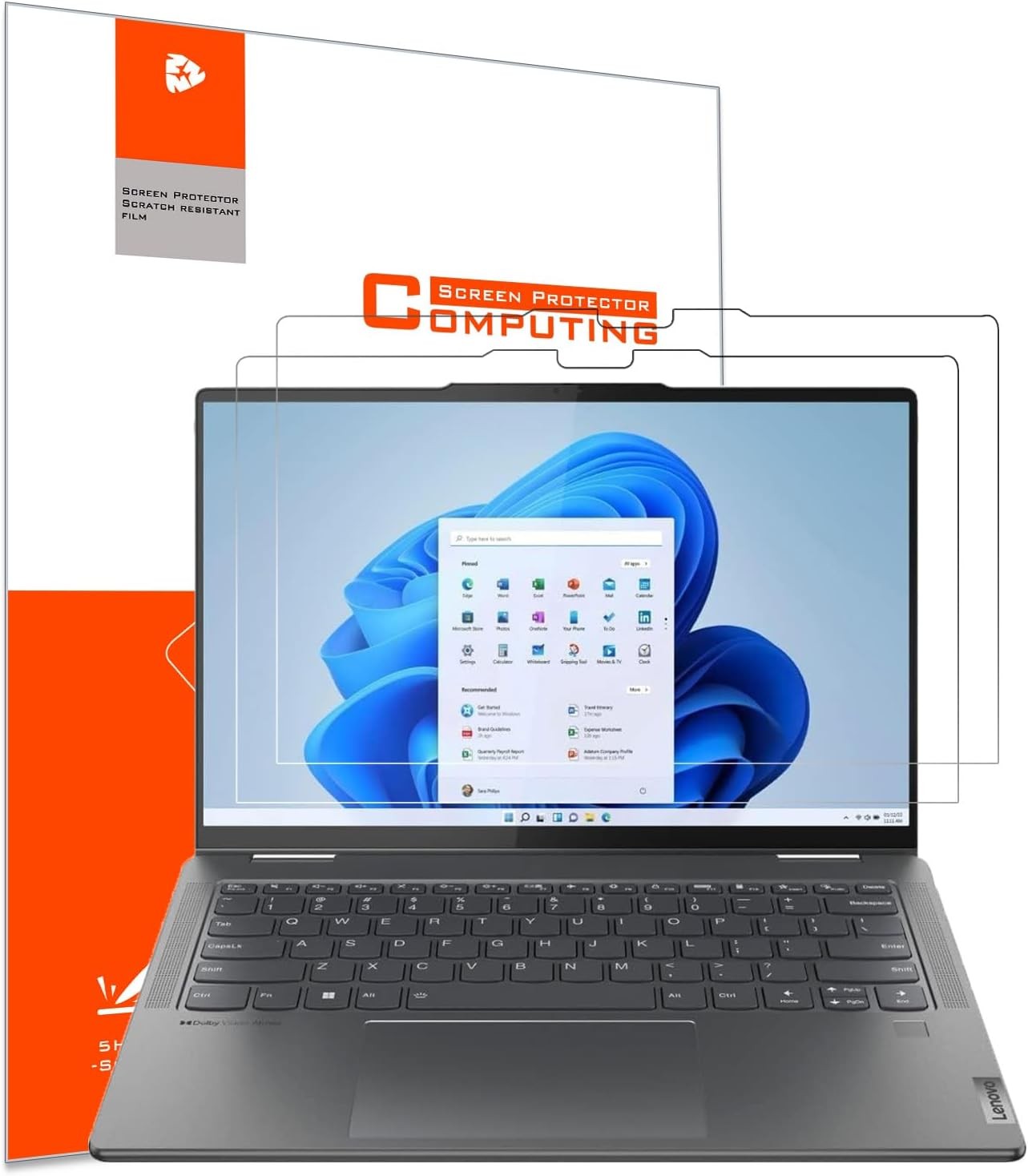 Screen Protector for Lenovo Yoga 7 14 | 2 Pack, Anti Glare, Touch Screen Compati