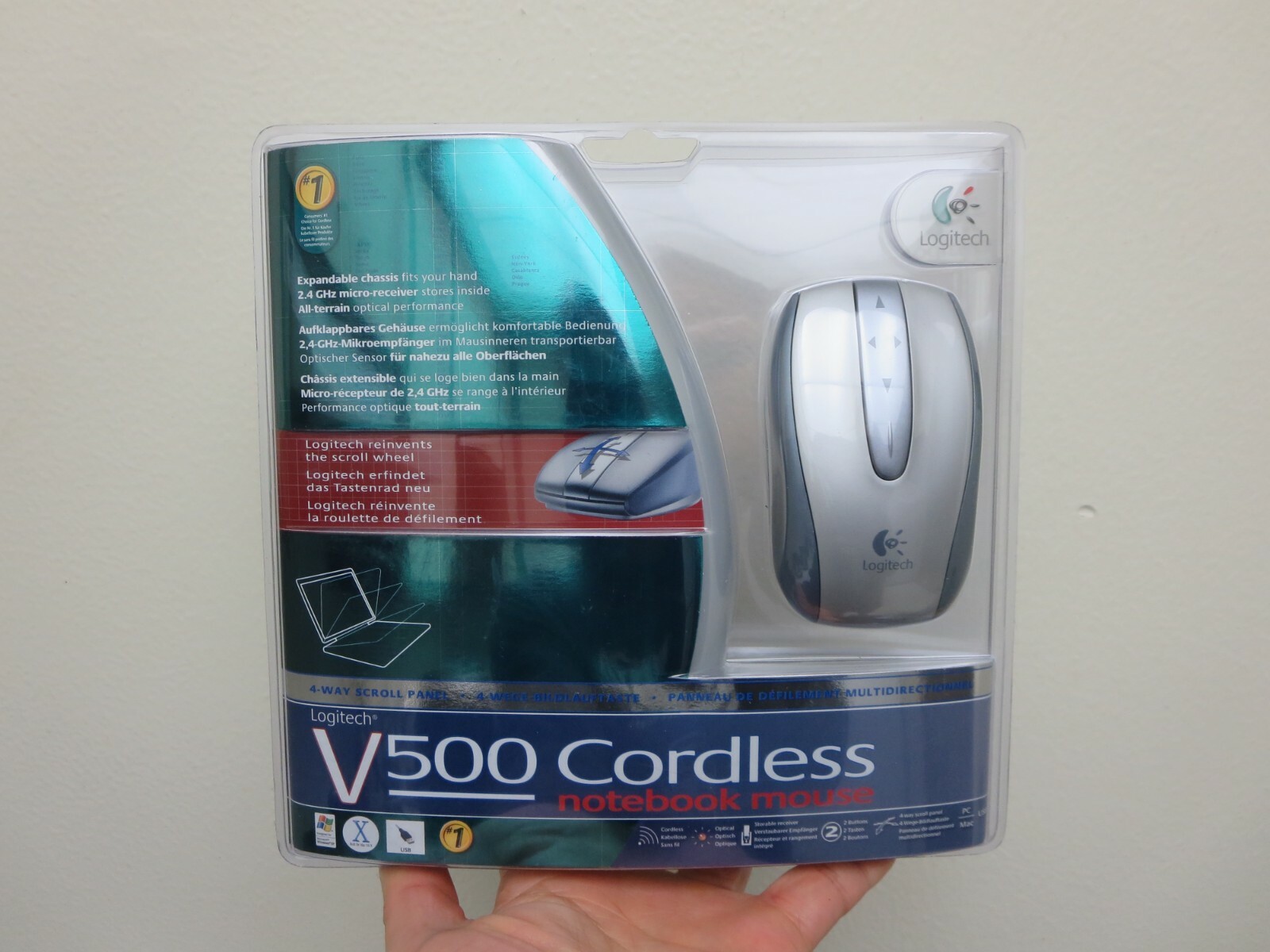 2004 NEW SEALED Logitech V500 Cordless USB Cordless Mouse *READ Description