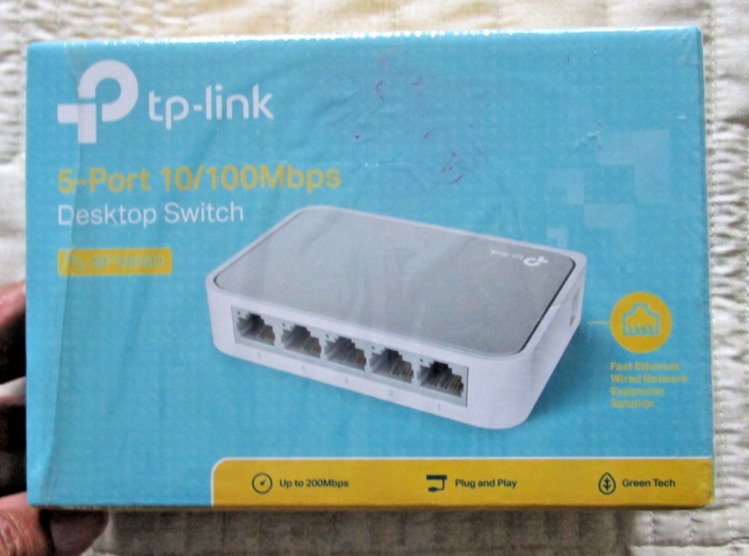 TP-Link TL-SF1005D Desktop Switch 5-Port 10/100Mbps Fast Ethernet - New In Box