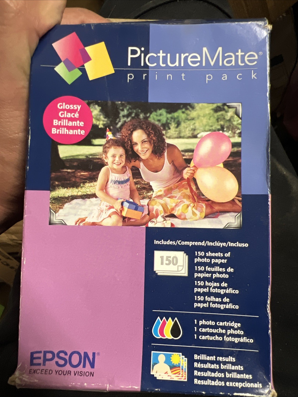 Original EPSON T5846 Ink Cartridge & Gloss Photo 4x6 Paper T5846 PictureMate NEW