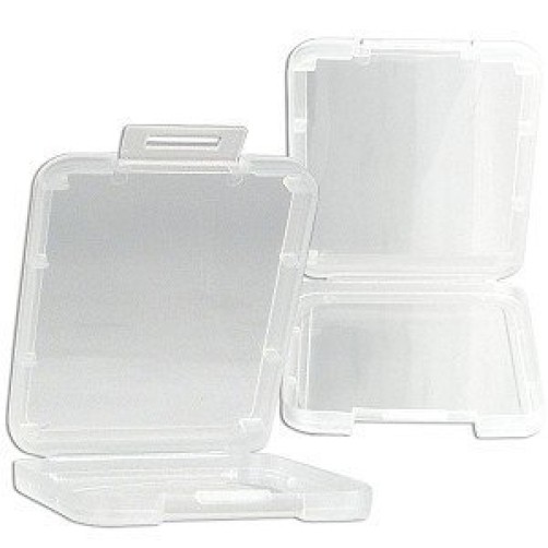 eTECH 10 Pack of Clear Plastic CF/Compact Flash Memory Card Case Holder Compatib