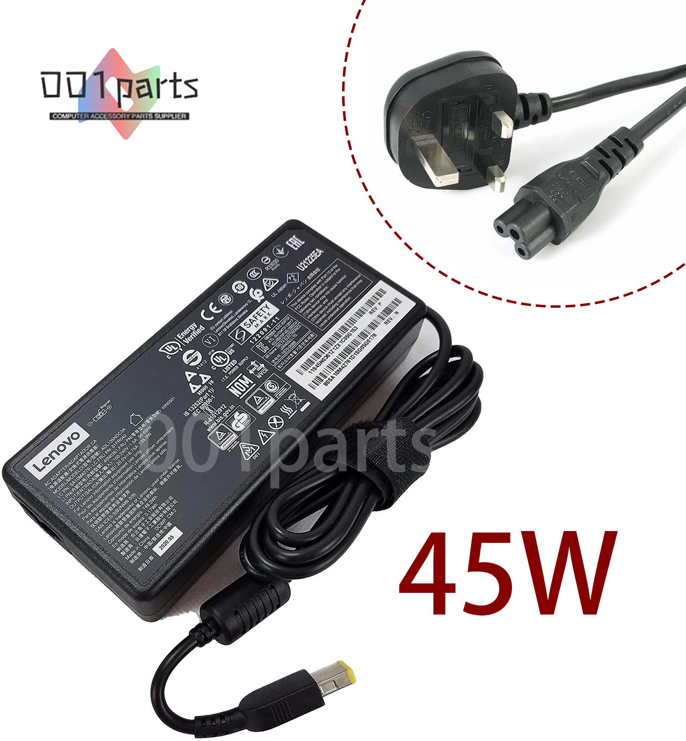 Genuine Lenovo 45w 65w 90w 135w 170w 230w Charger Square Tip Power supply