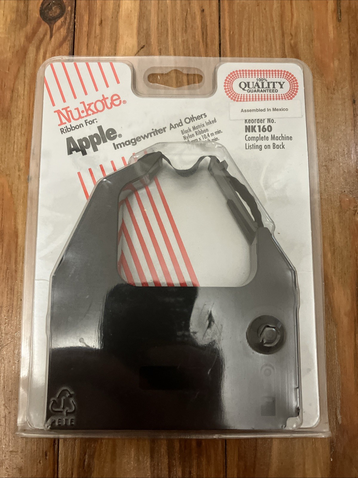 Nu-kote Model NK 160 Black Nylon Printer Ribbon For Apple New In Packaging