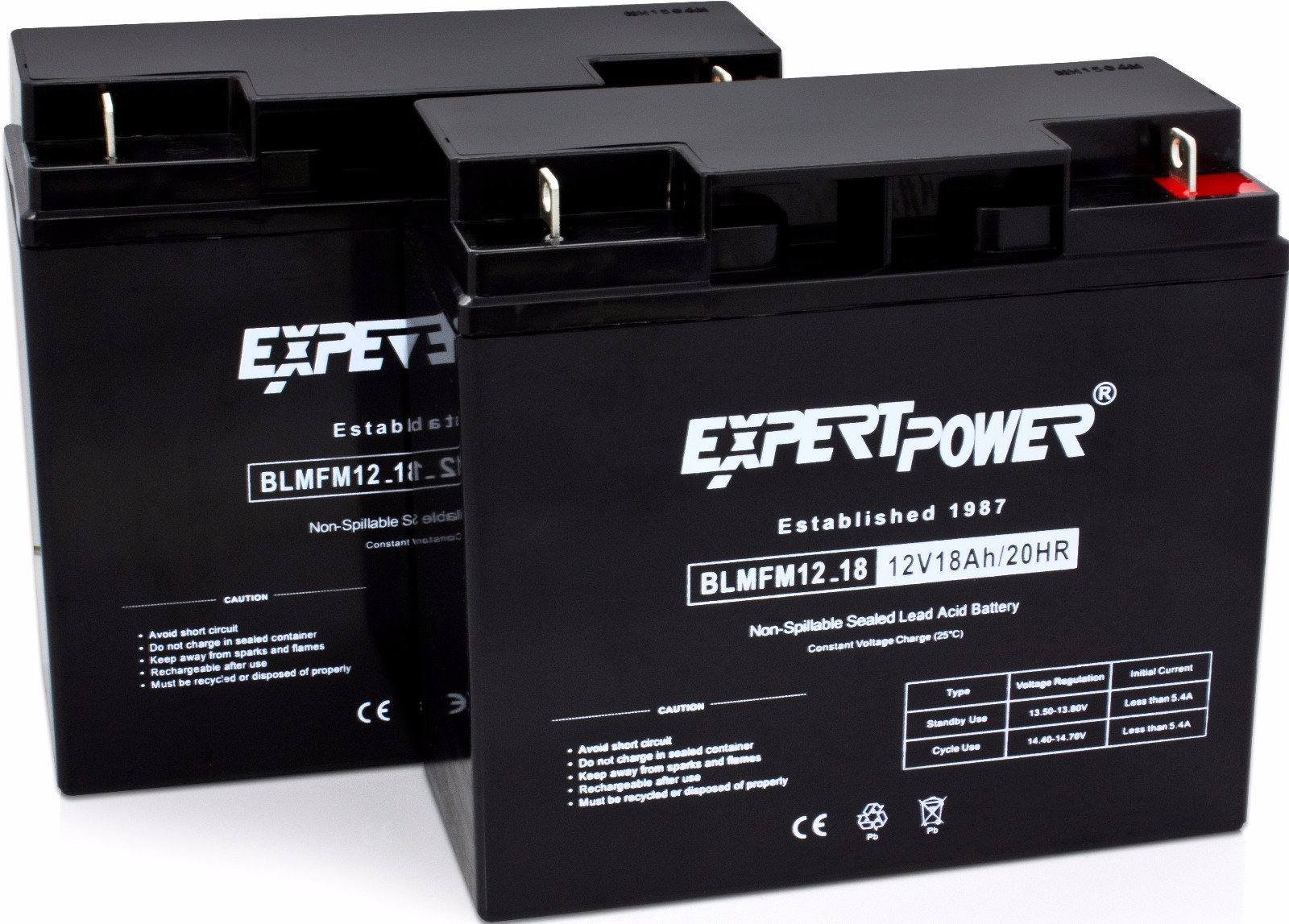 2 Pack - Expert Power 12V 18AH 17AH PE12V17 AGM Sealed Lead Acid Replacement 