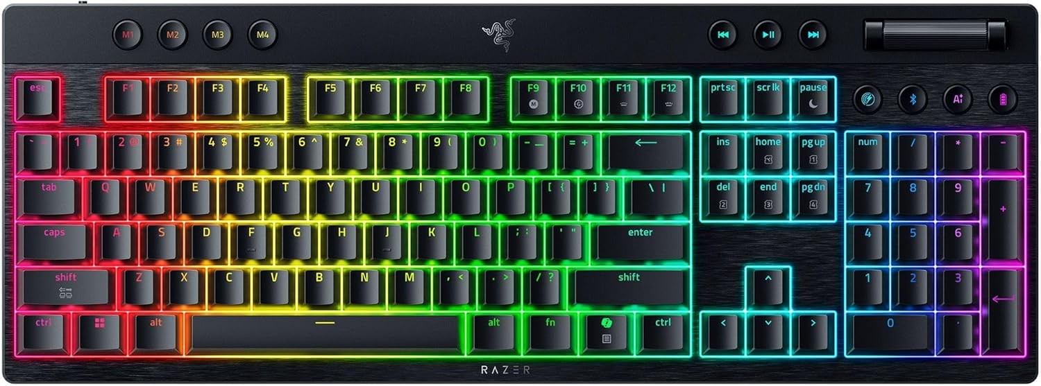 Razer BlackWidow V4 HyperSpeed Yellow Switch Keyboard Black Certified Refurb