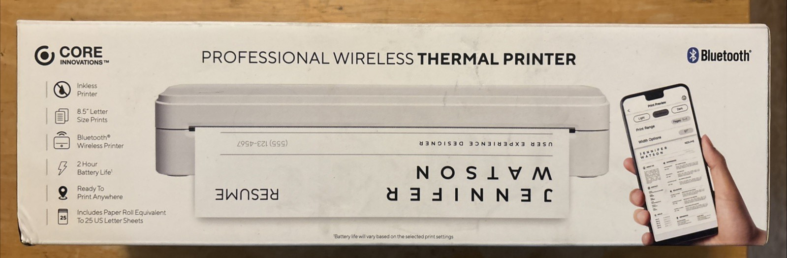 Core Innovations Professional Wireless Thermal Printer (CTP100LG)... FREE S&H