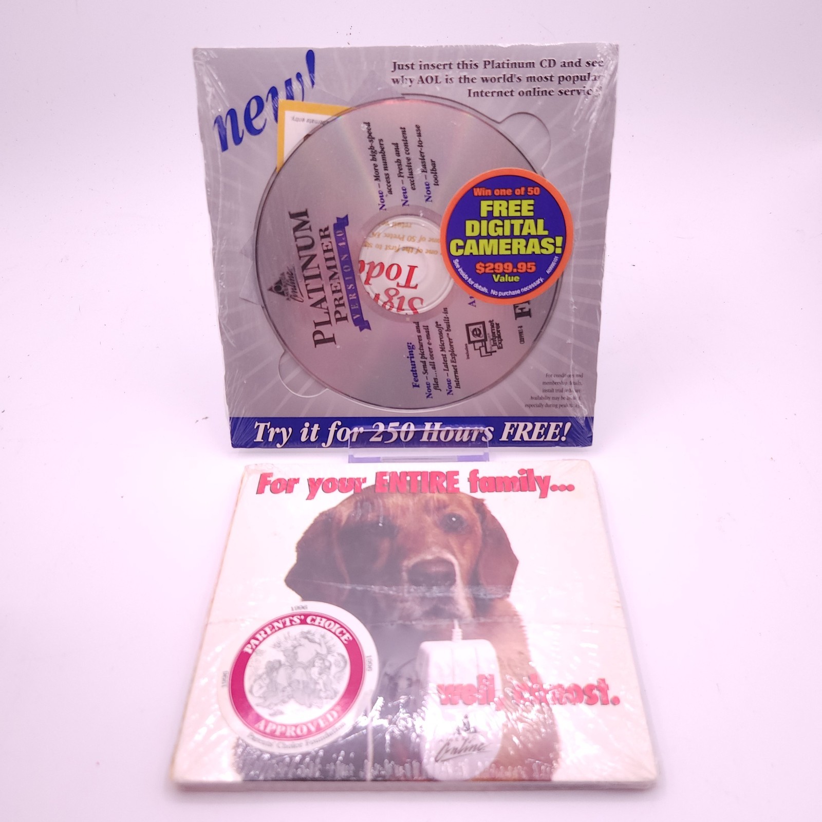 Vintage AOL Version 4.0 CD-ROM Sealed 100 Free Hours Internet Trial 1998