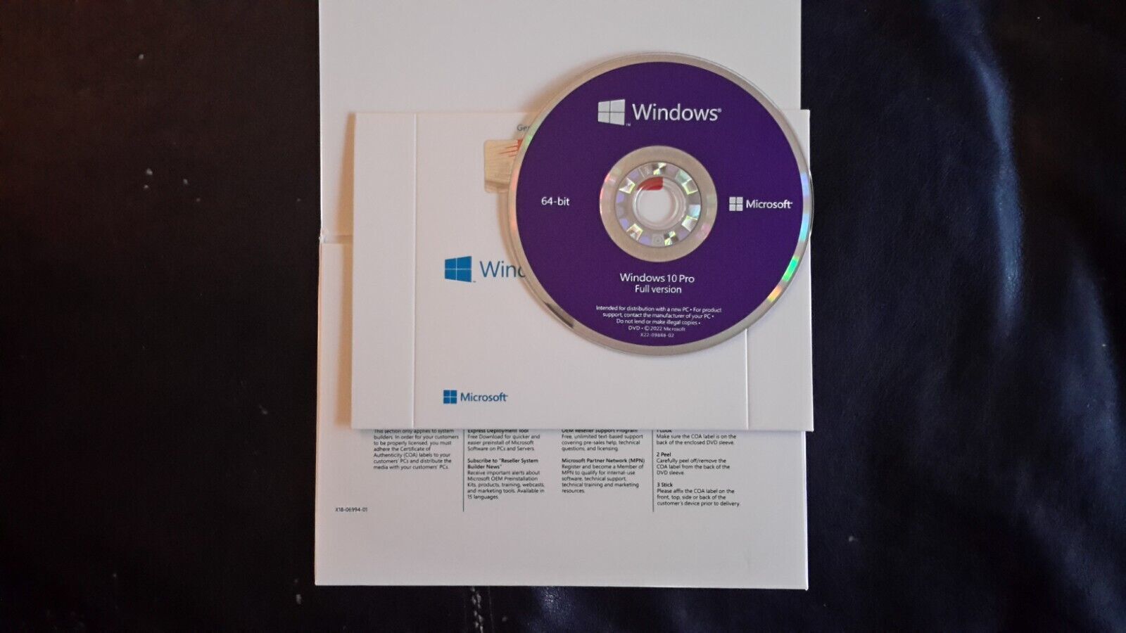 New Microsoft Windows 10 Pro Professional 64 Bit Operating System - And key