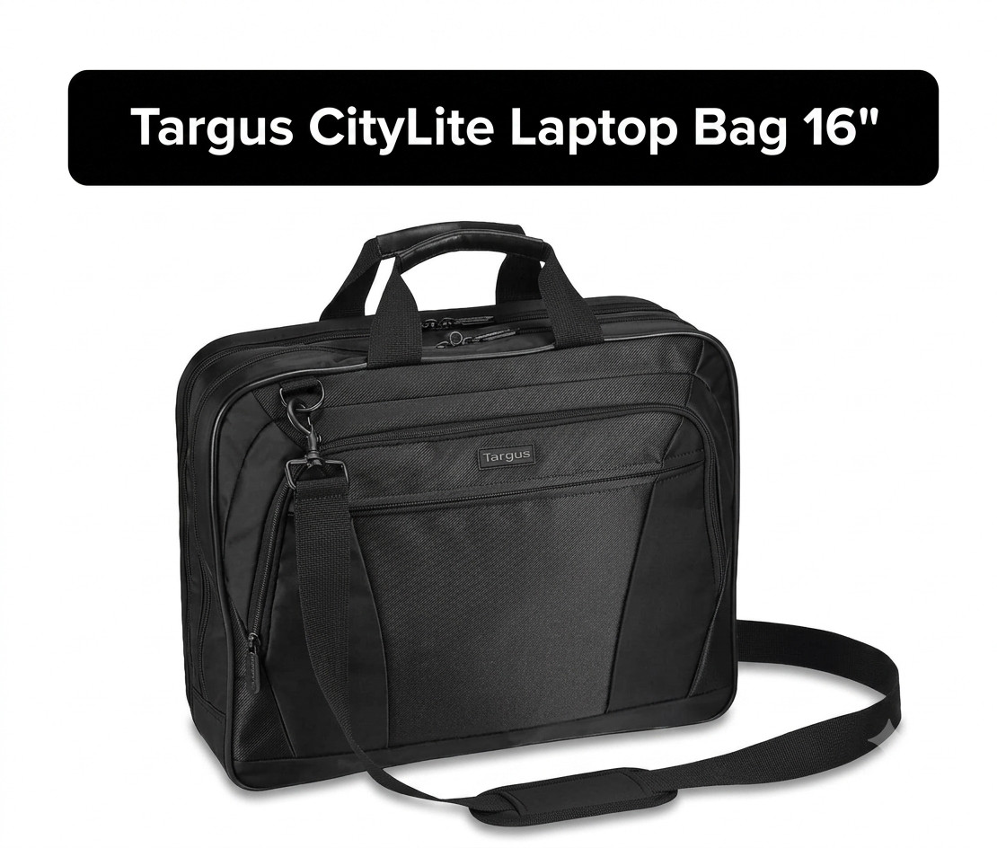 Targus CityLite Laptop Bag 16"  Black (TBT053US-70) US SELLER - FAST SHIP