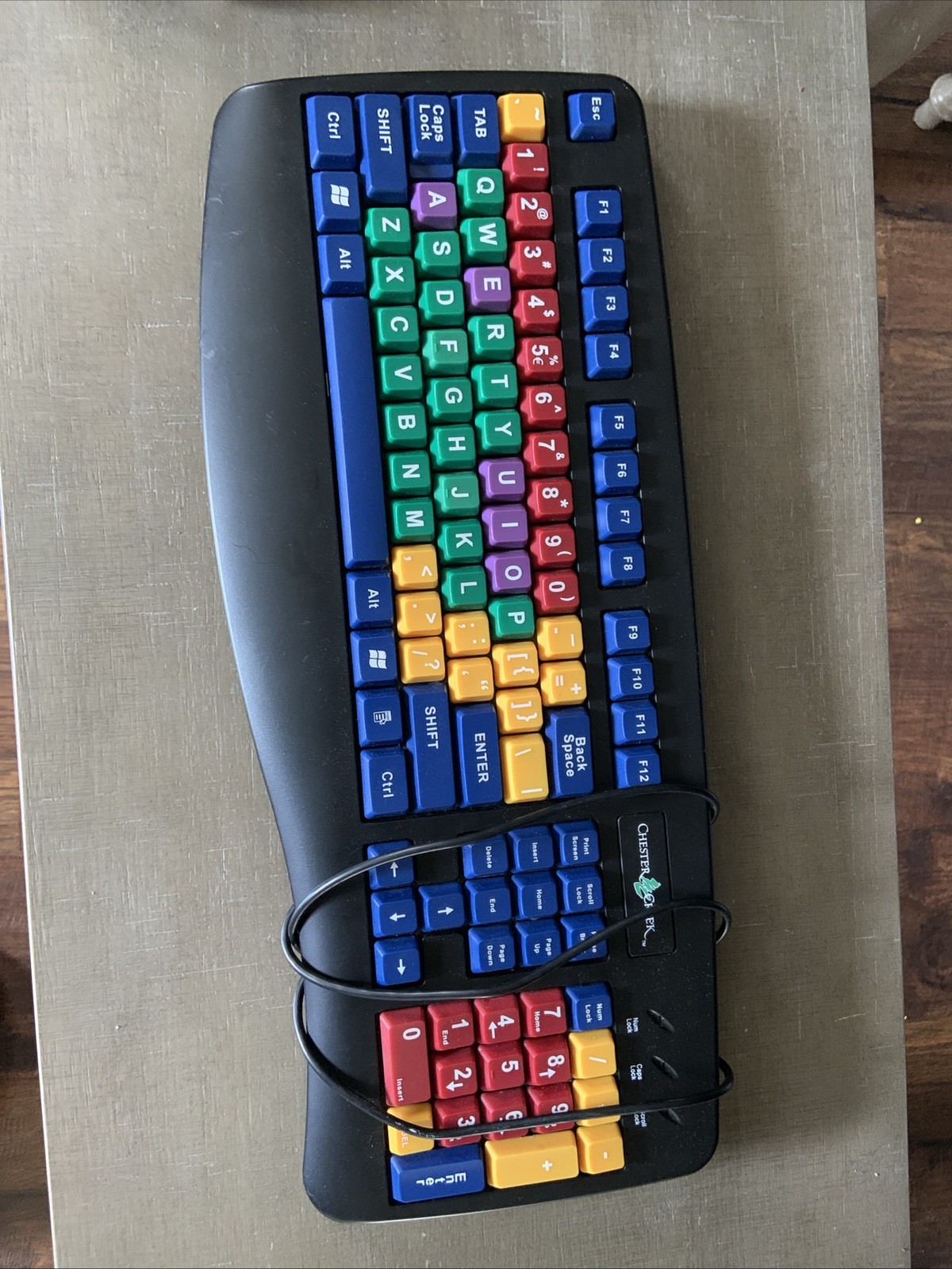 Chester Creek LessonBoard Wired Kids Children Multi-Colored Keyboard TESTED