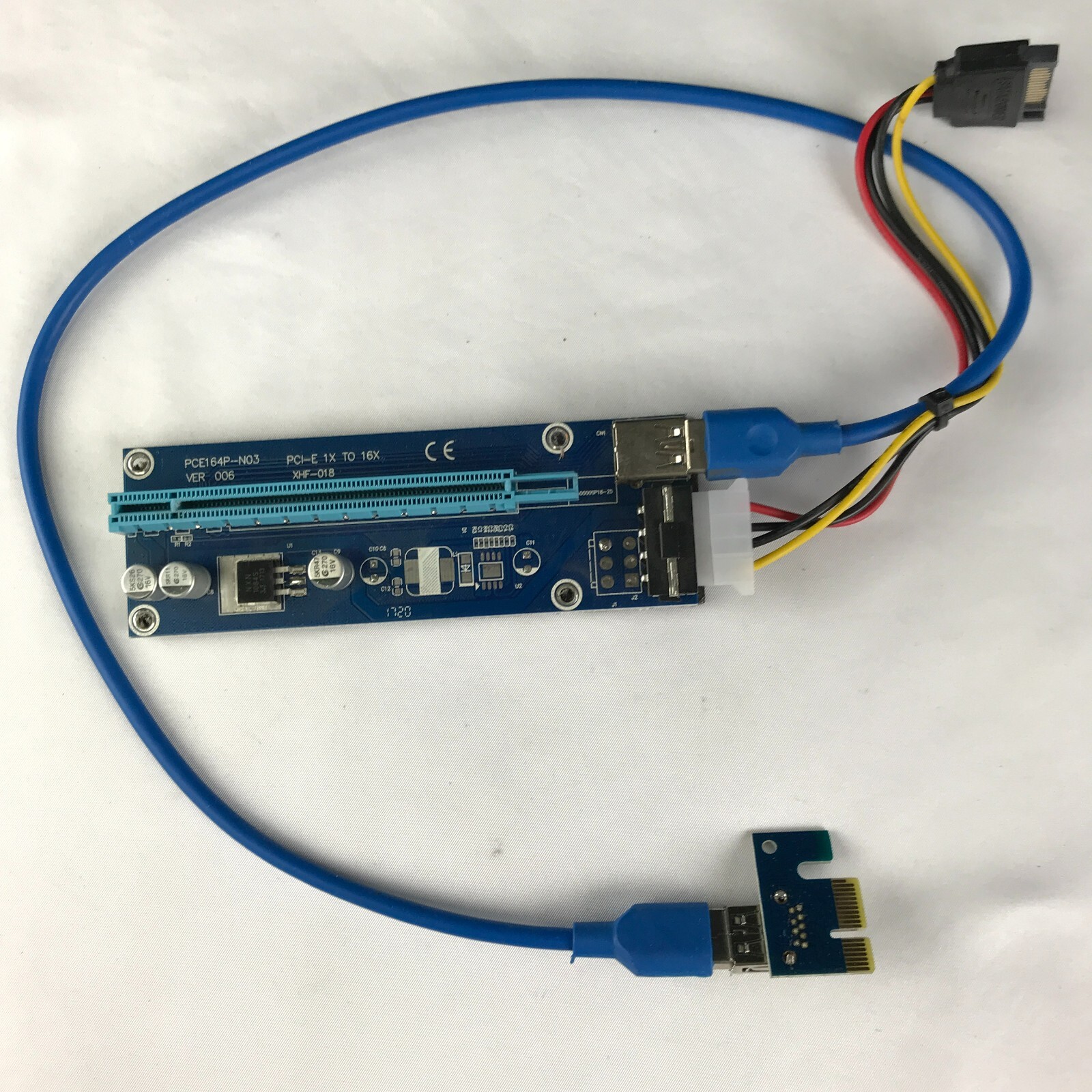 PCE164P-NO3 VER 006 PCI-E 1X to 16X Card with Cables