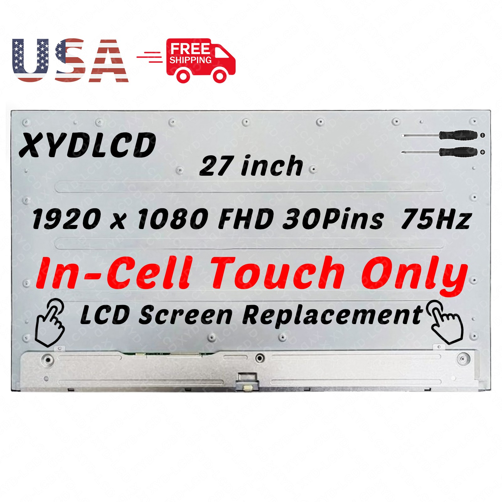 27.0in for HP 27-CS1000T All-in-One LCD LED Screen Display Replacement Panel FHD