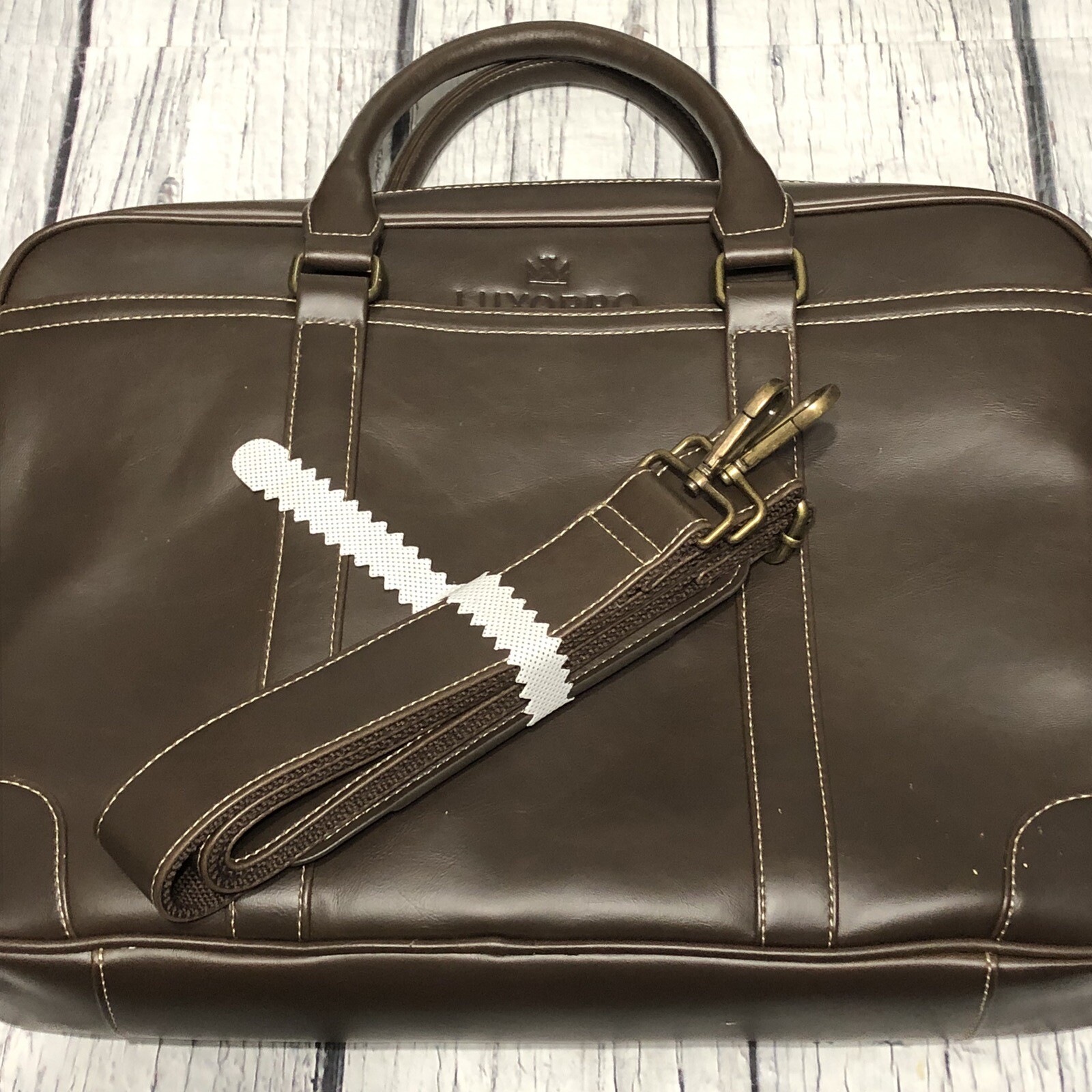 Luxorro Laptop Brown Bag Brief Case Computer Bag Shoulder