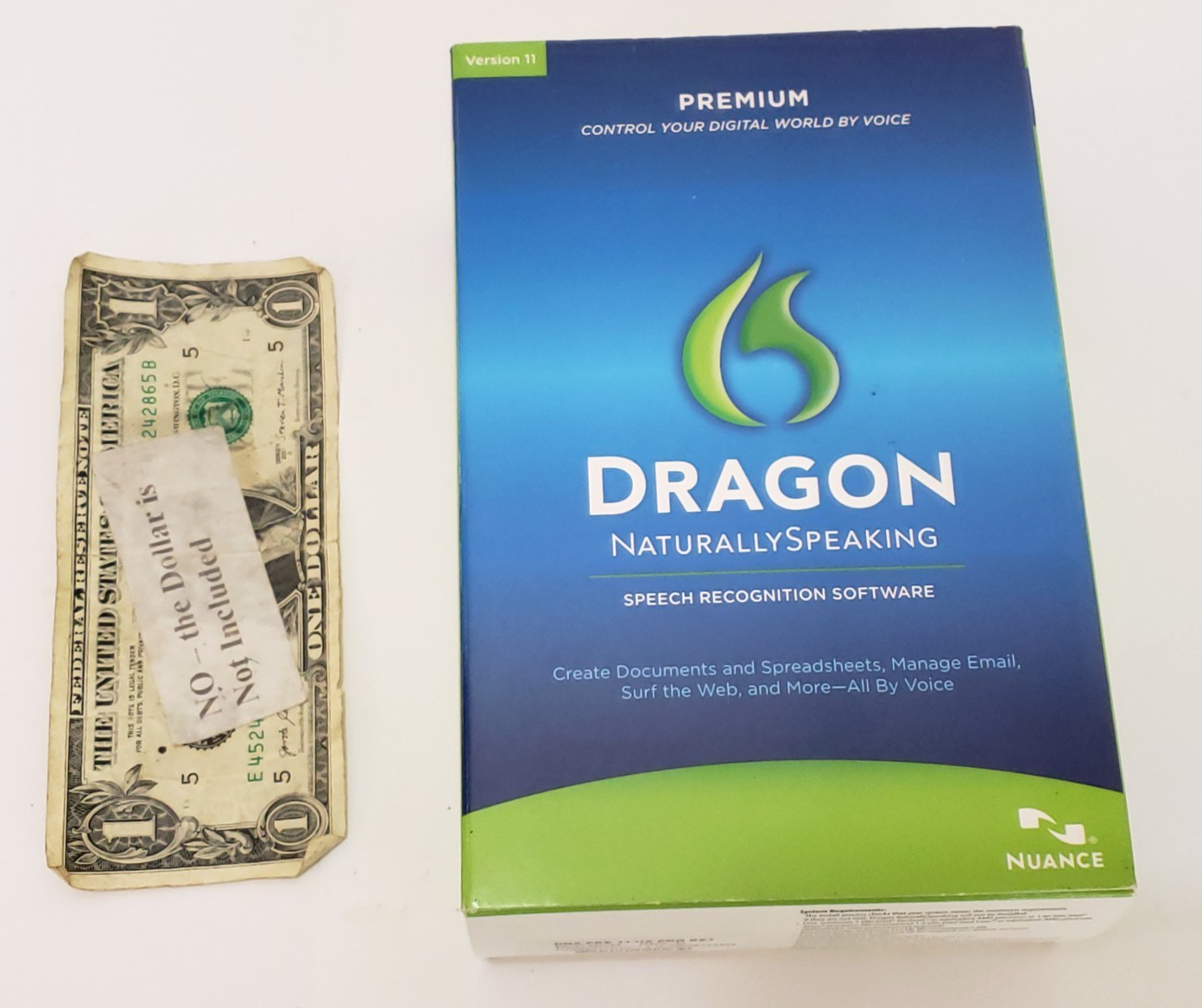 Dragon Naturally Speaking 11 Premium Speech Recognition Software w Headset - NEW