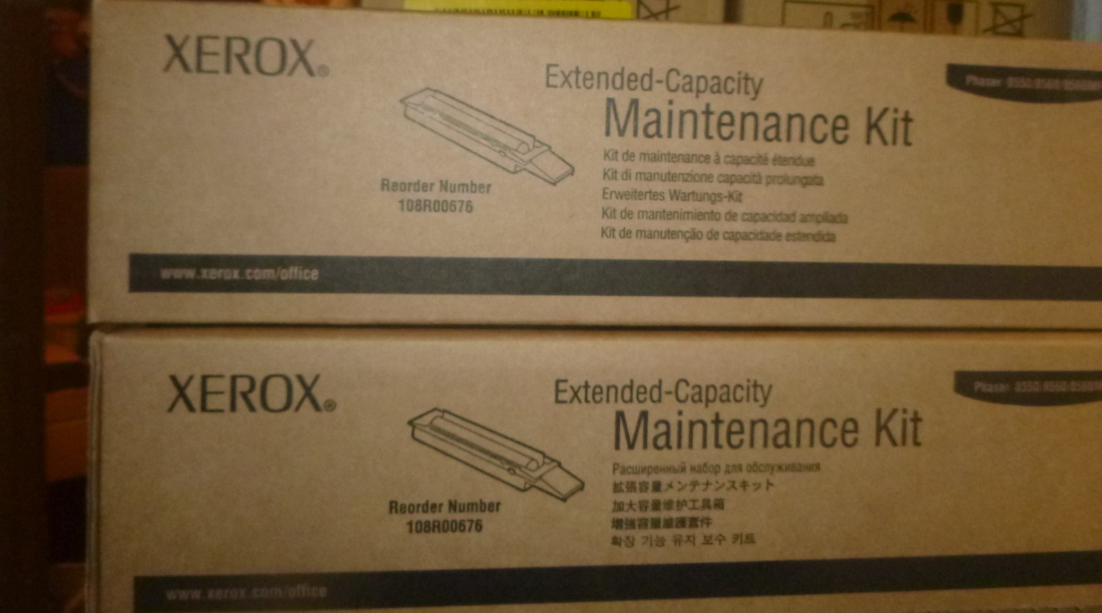 Lot 2 Genuine Xerox 108R00676 Extended-Capacity Maintenance Kit Phaser 8550