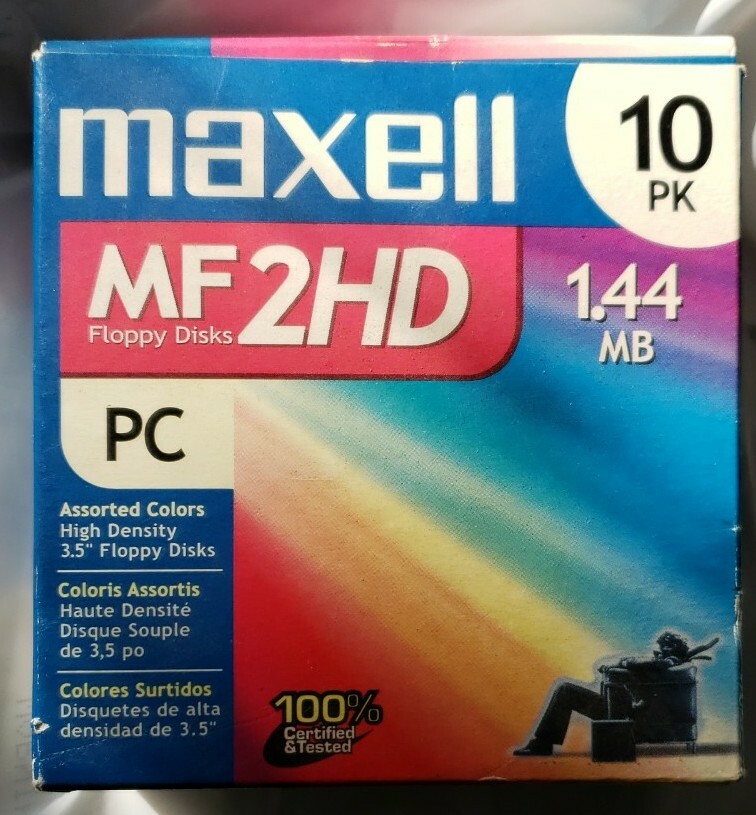 Maxwell MF 2 HD 3.5 Floppy Disks PC 1.44 MB 10PK New *       (r)