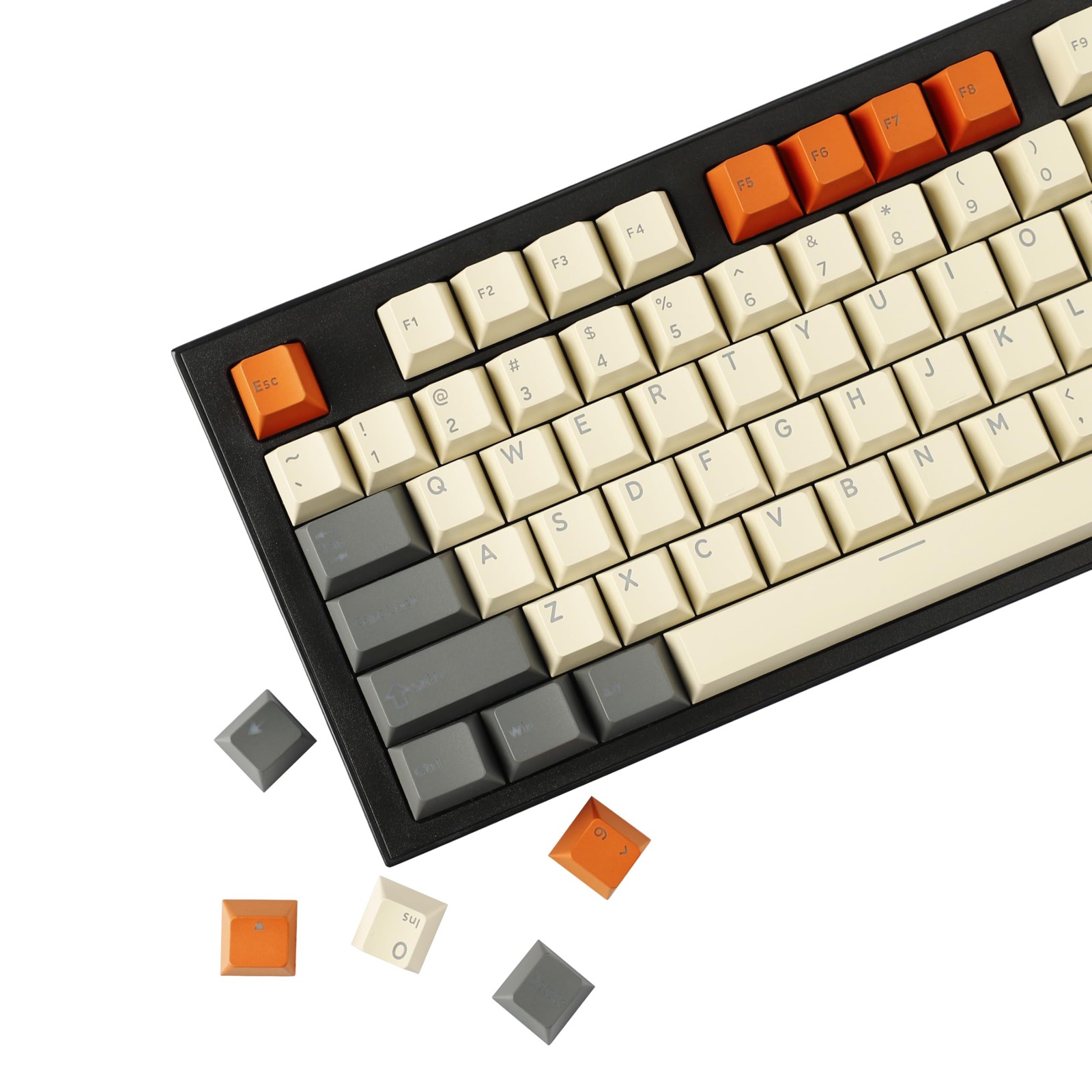 Carbon Miami PBT Double Shot Cherry Profile ANSI Backlit Keycaps Set PC