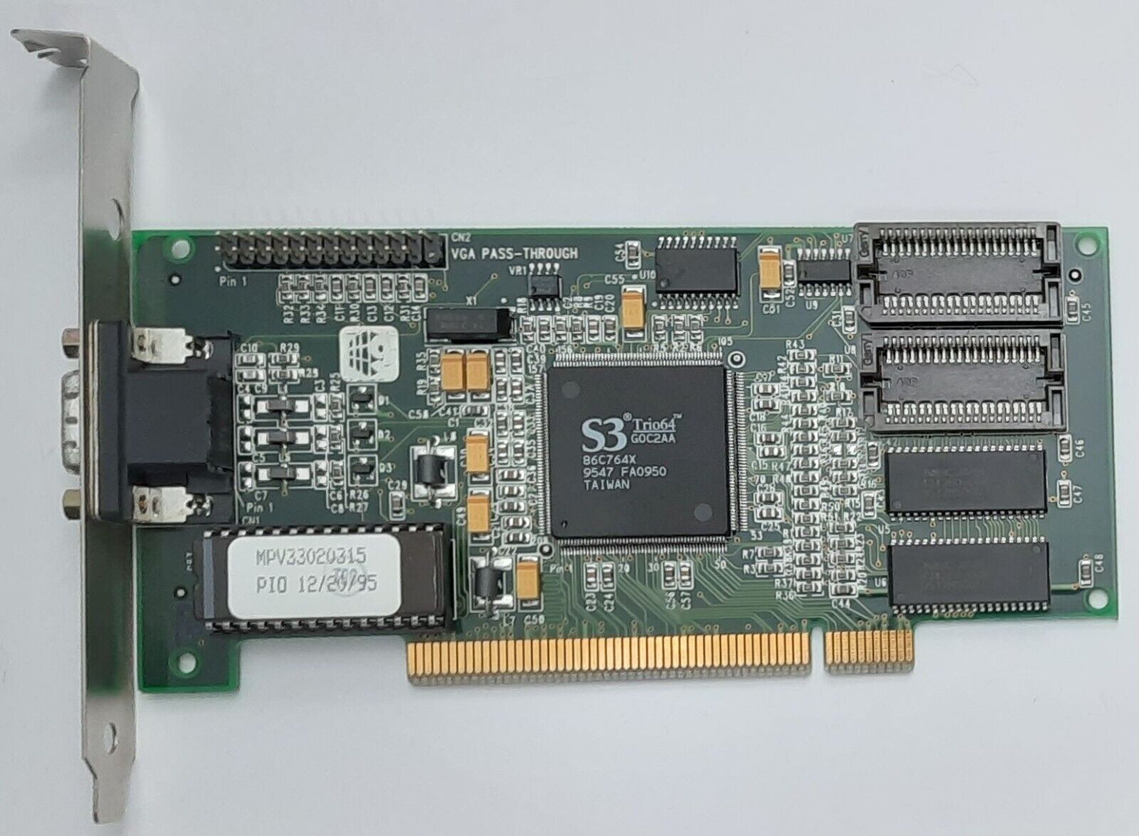 Number Nine #9 GXE64 Trio PCI Graphics Card (S3 Trio64, 1MB, Retro, 1995)