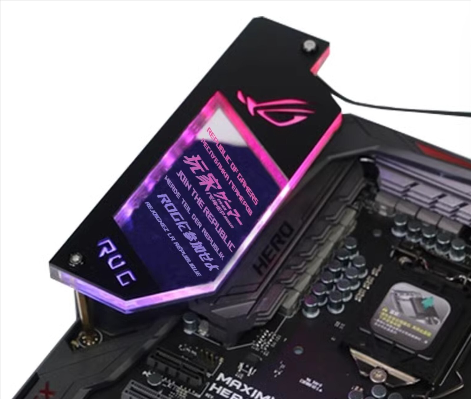 Custom theme ROG/MSI Motherboard IO mosfit 5V AURA ARGB Acrylic cover plate