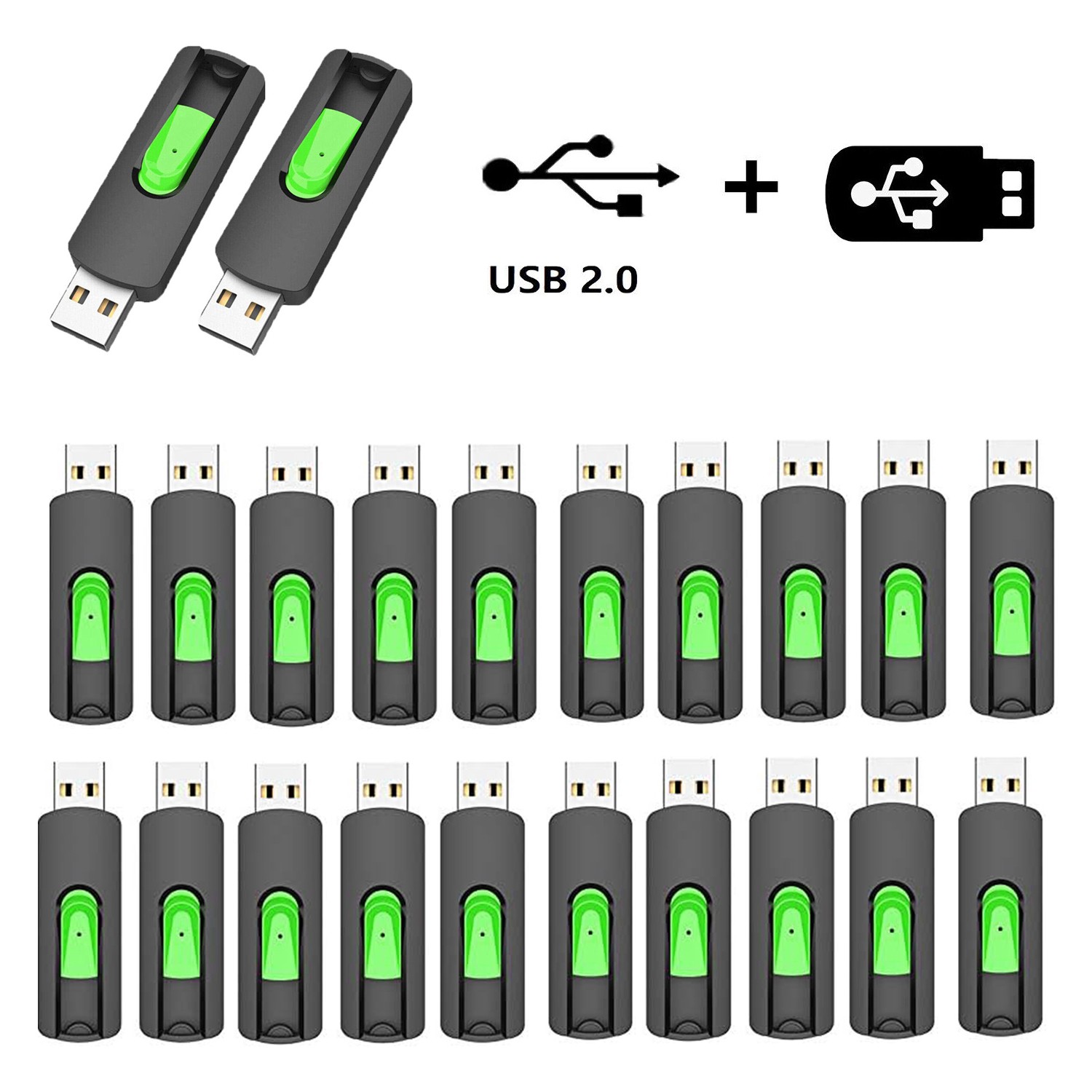 50 Pack 4GB USB 2.0 Flash Drive Memory Stick Thumb Pen Drive Data Storage