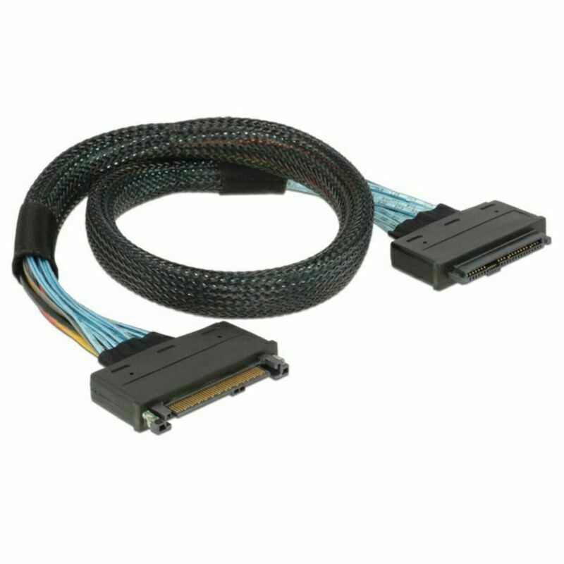 CY  U.2 U2 SFF-8639 NVME PCIe SSD Cable Male to Female Extension 50cm 68pin