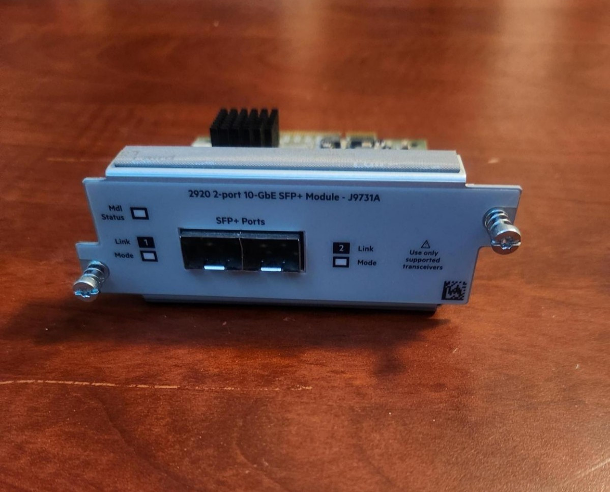 HP Aruba 2920 2-Port 10-Gbe SFP+ Module - J9731A