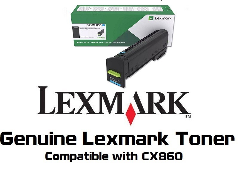 Mostly New Genuine Lexmark 82K1UC0 Cyan Ultra Hi Yld Toner Cartridge 95% CX860