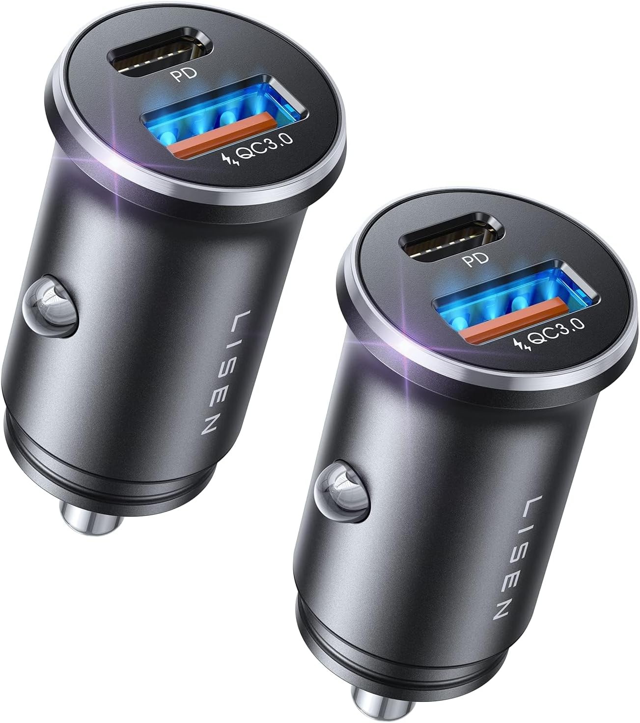 LISEN 69W USB C Car Charger Fast Charging Adapter Mini