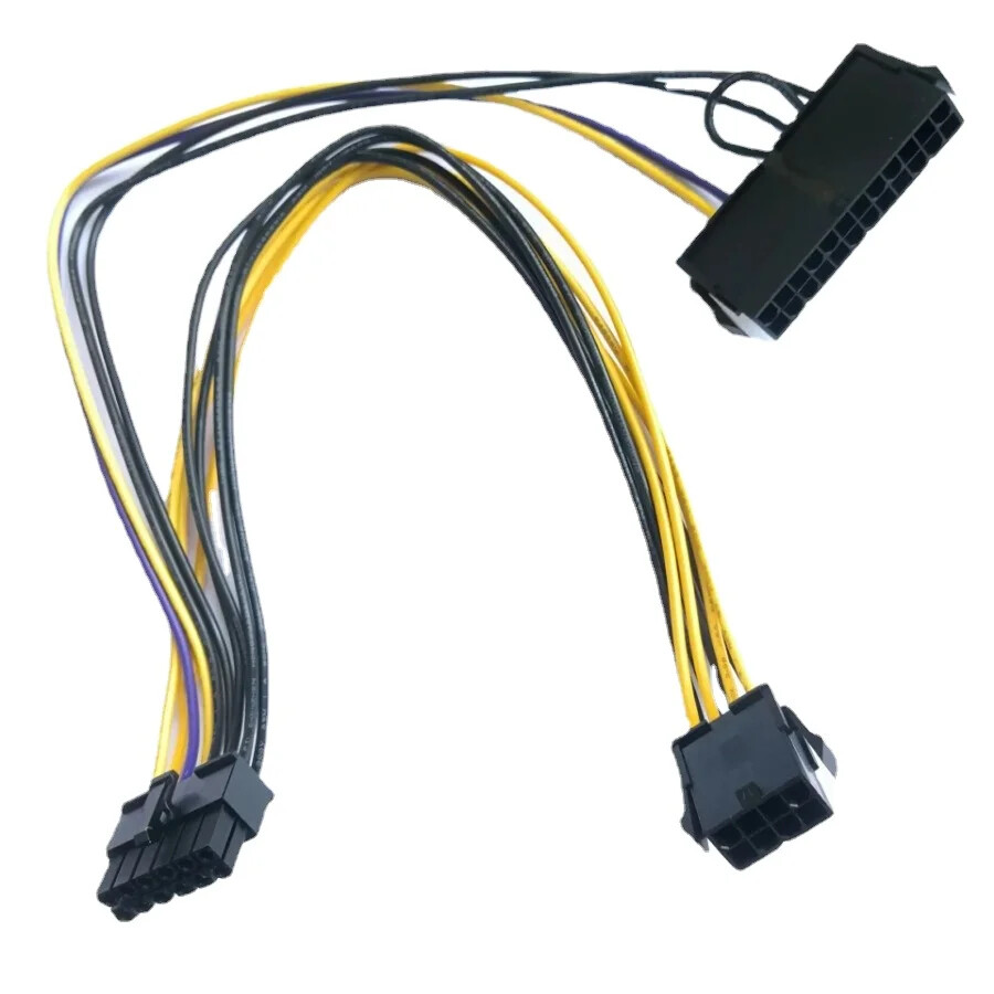ATX PSU Power Supply Cable 24Pin CPU 8Pin 4+4Pin To 12Pin for HP 1366 Dual X58