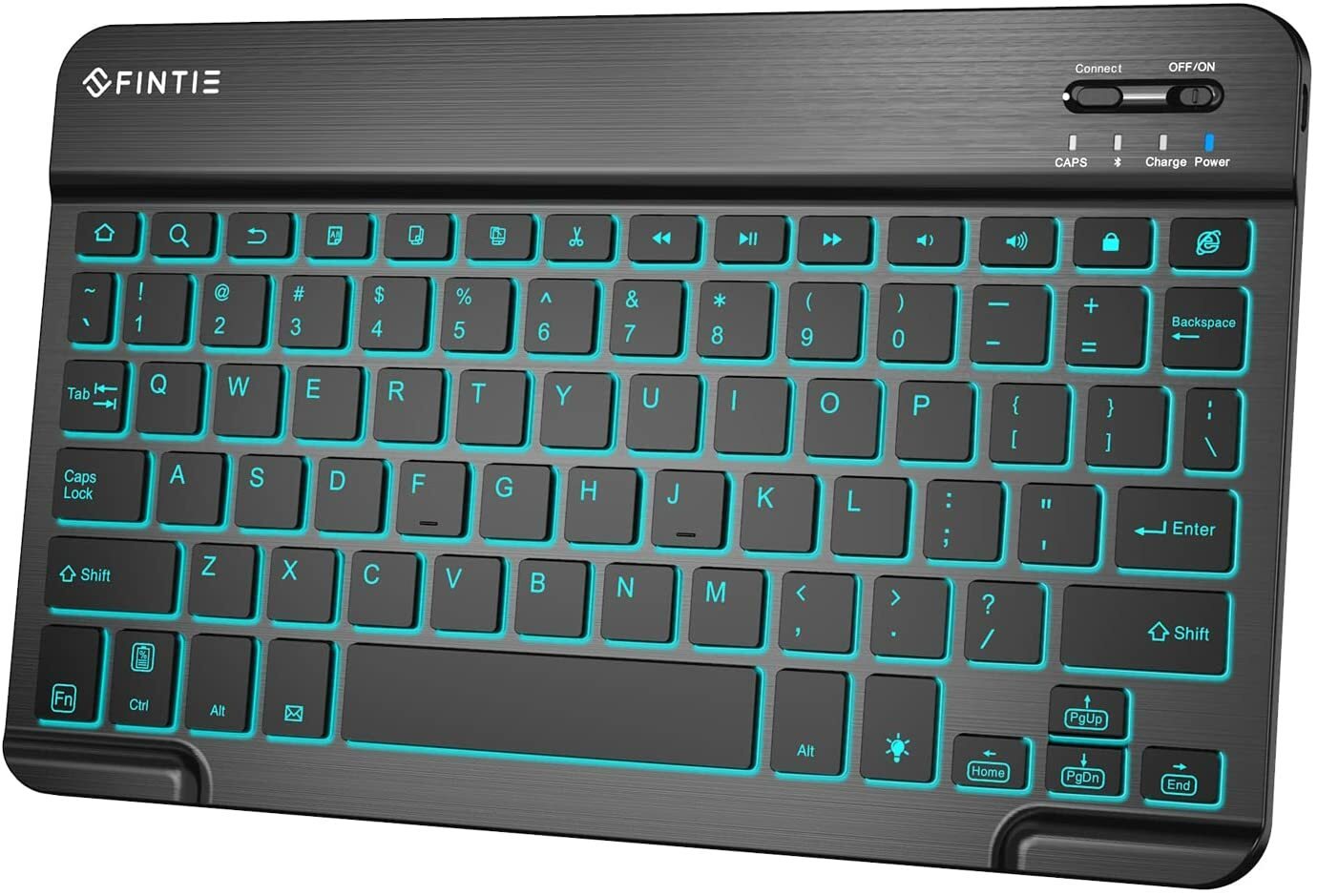 [7 Color Backlit] 10 Inch Ultrathin Wireless Bluetooth Keyboard for iPad Samsung